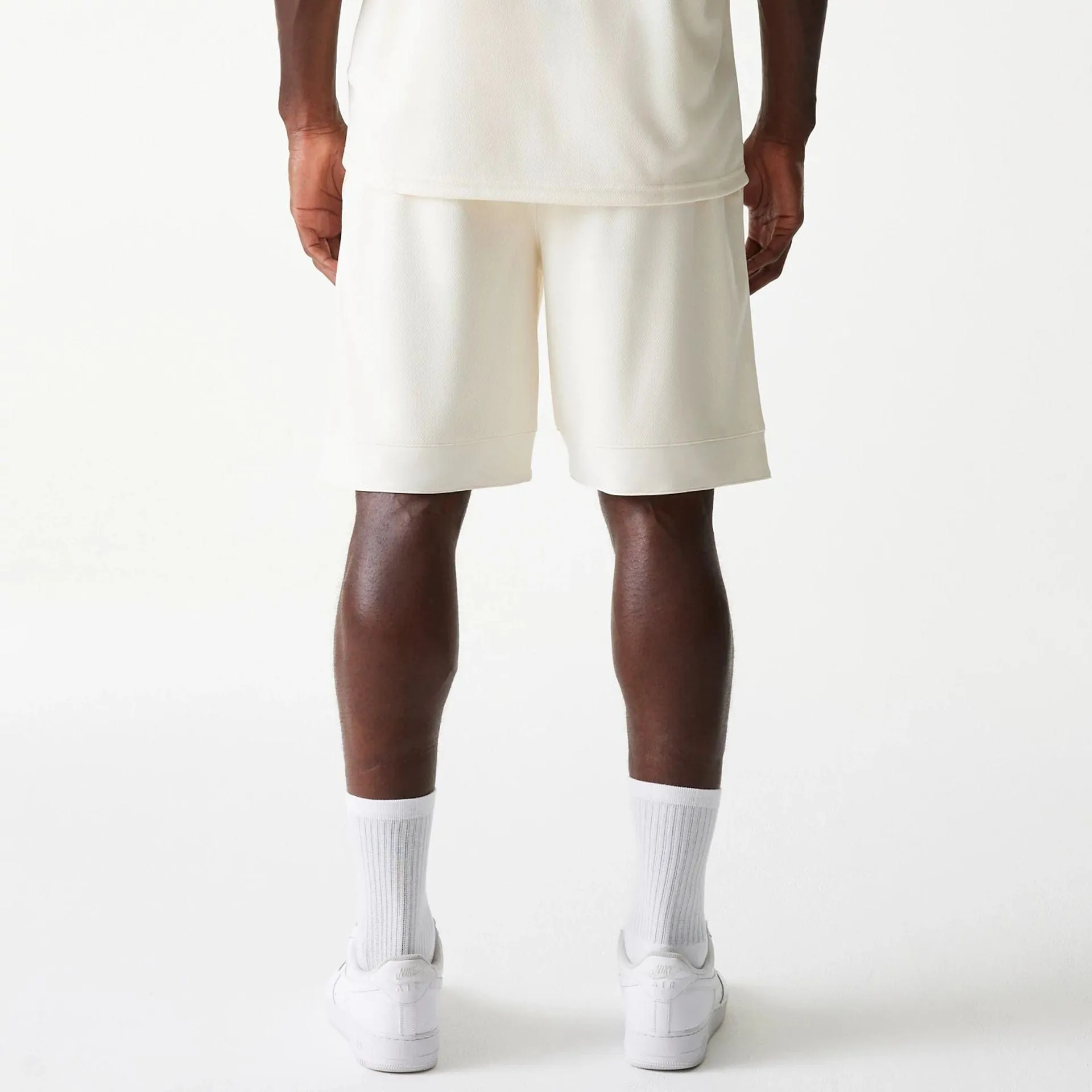LA Lakers NBA Tonal Open White Mesh Shorts Quick Dry Fabric ZipperedSecurity