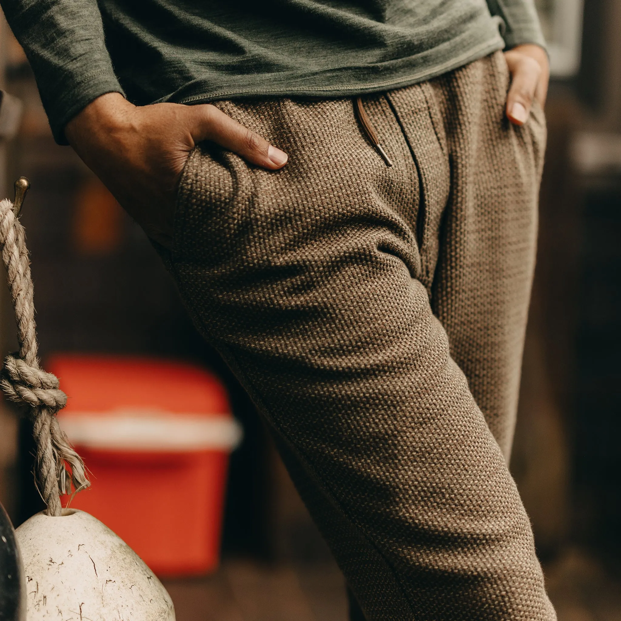 The Apres Pant in Cypress Sashiko Body Sculpting