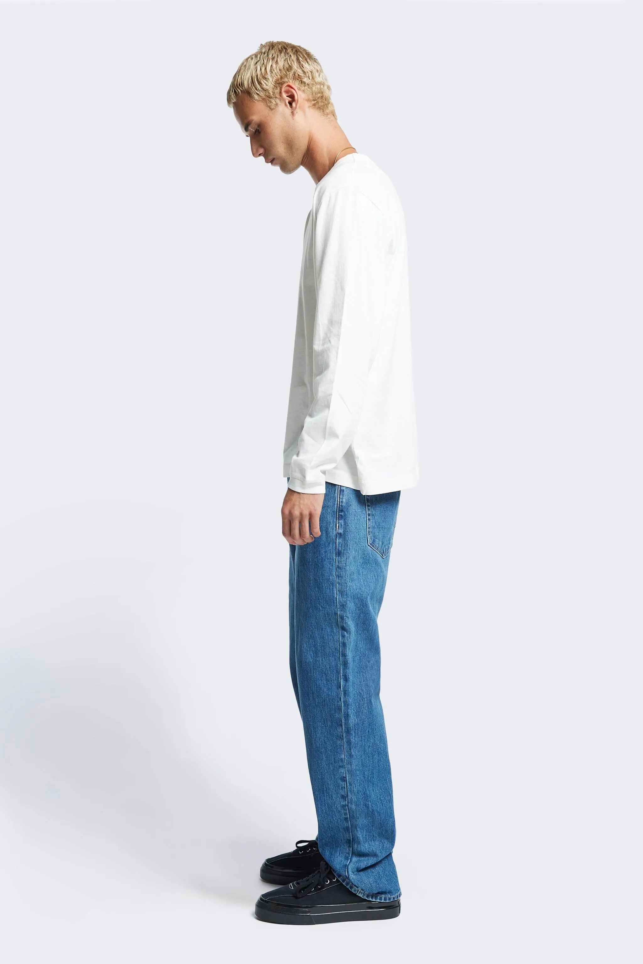 Chic Casual Wear Breathable Comfort Offline L/S T-Shirt White