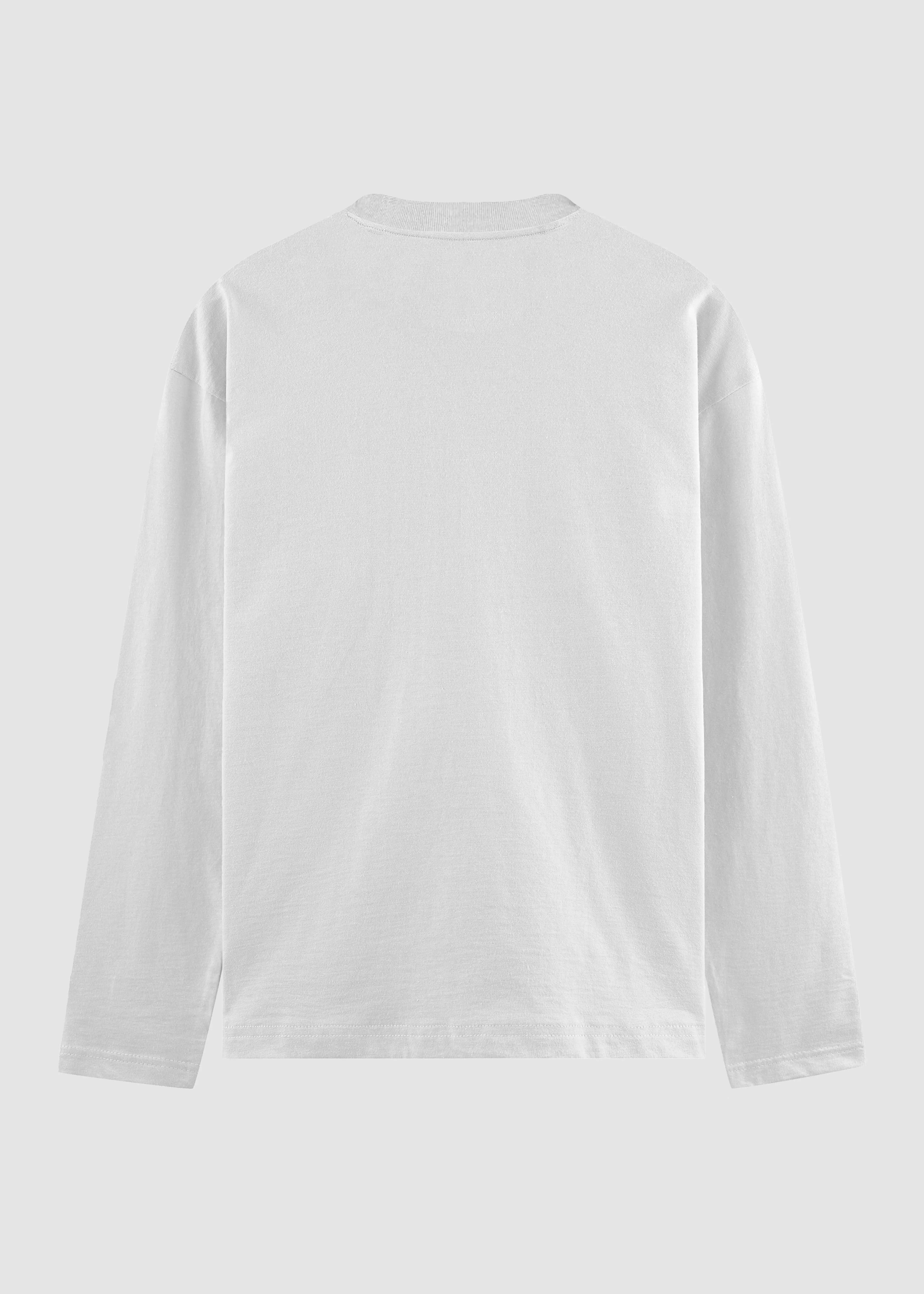 City Smart Look Practical Wear White Men's Full Sleeve T-Shirt | MA27