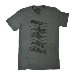 Casual Essential The Mountains Tee-Gray