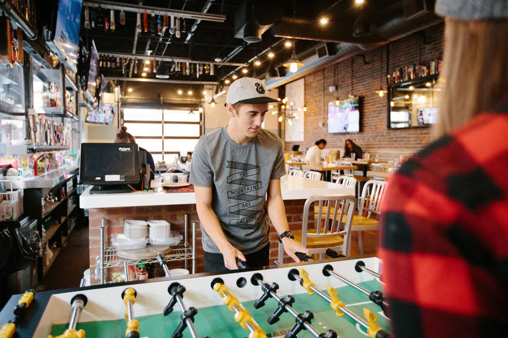 The Mountains Tee-Gray Hydrophobic coating Sporty Style Wear