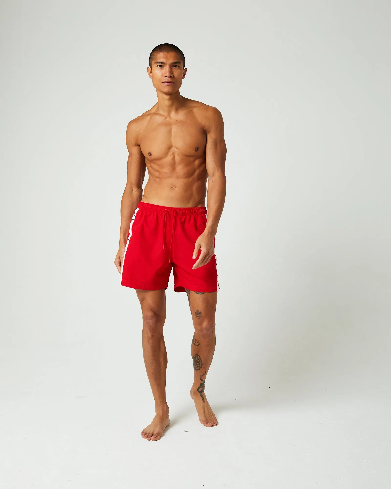 Elastic Comfort Classic Appeal Milo Swim Shorts Red / Navy