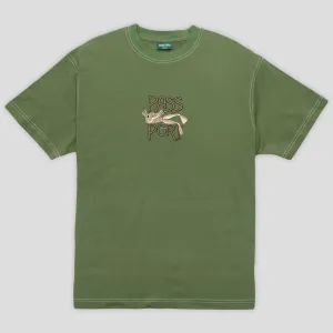 Sleeveless freedom Pass~Port Frog Lure Organic Cotton Tee - Dark Olive