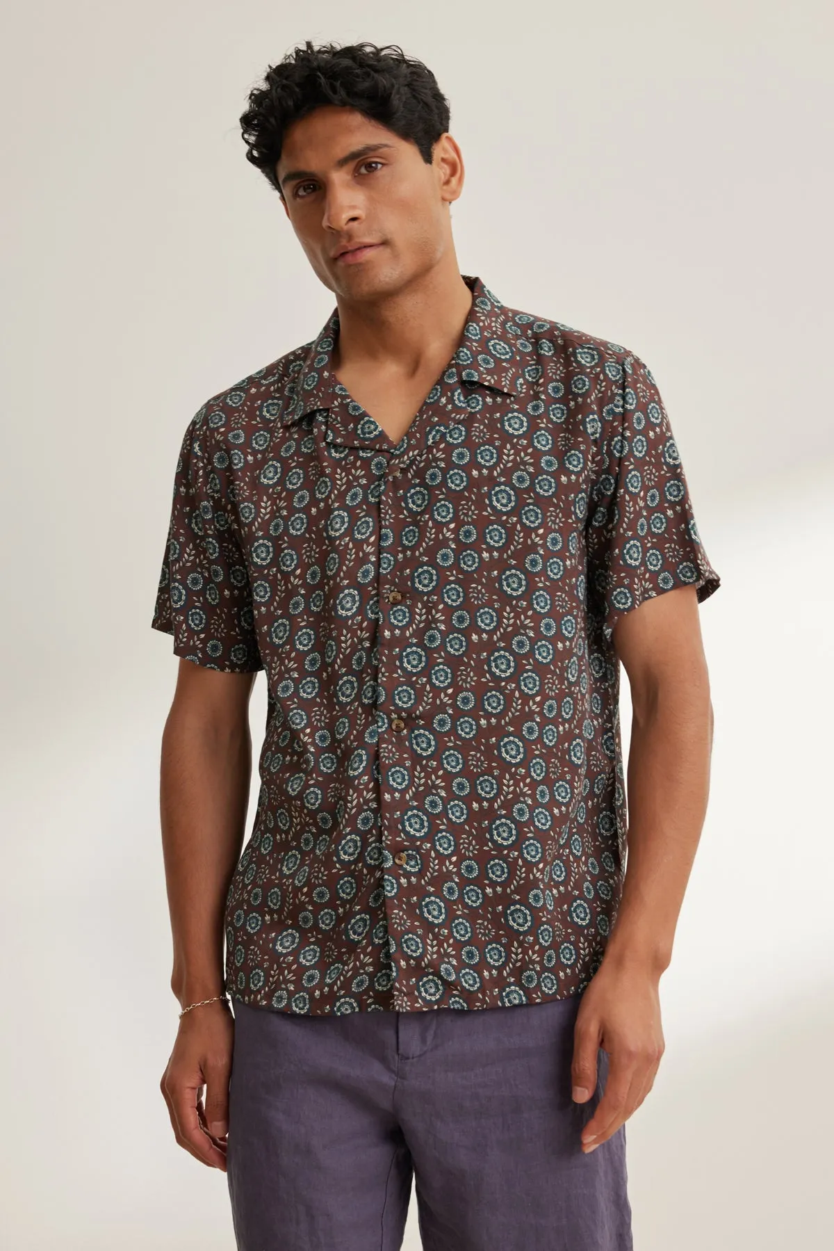 fade resistant color EMILIO BUTTON-UP SHIRT