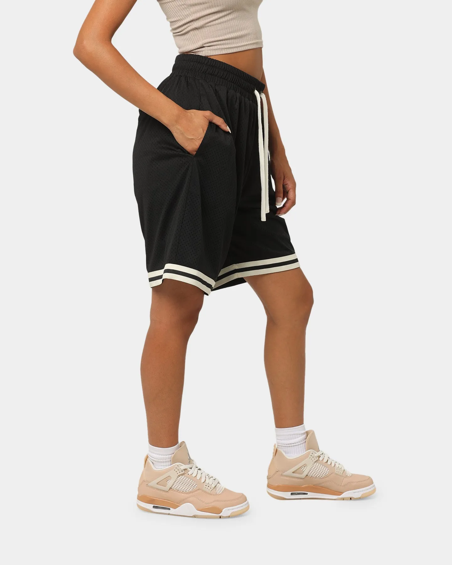 EN ES Team Basketball Shorts Black Airflow Design Eco Certified Dye