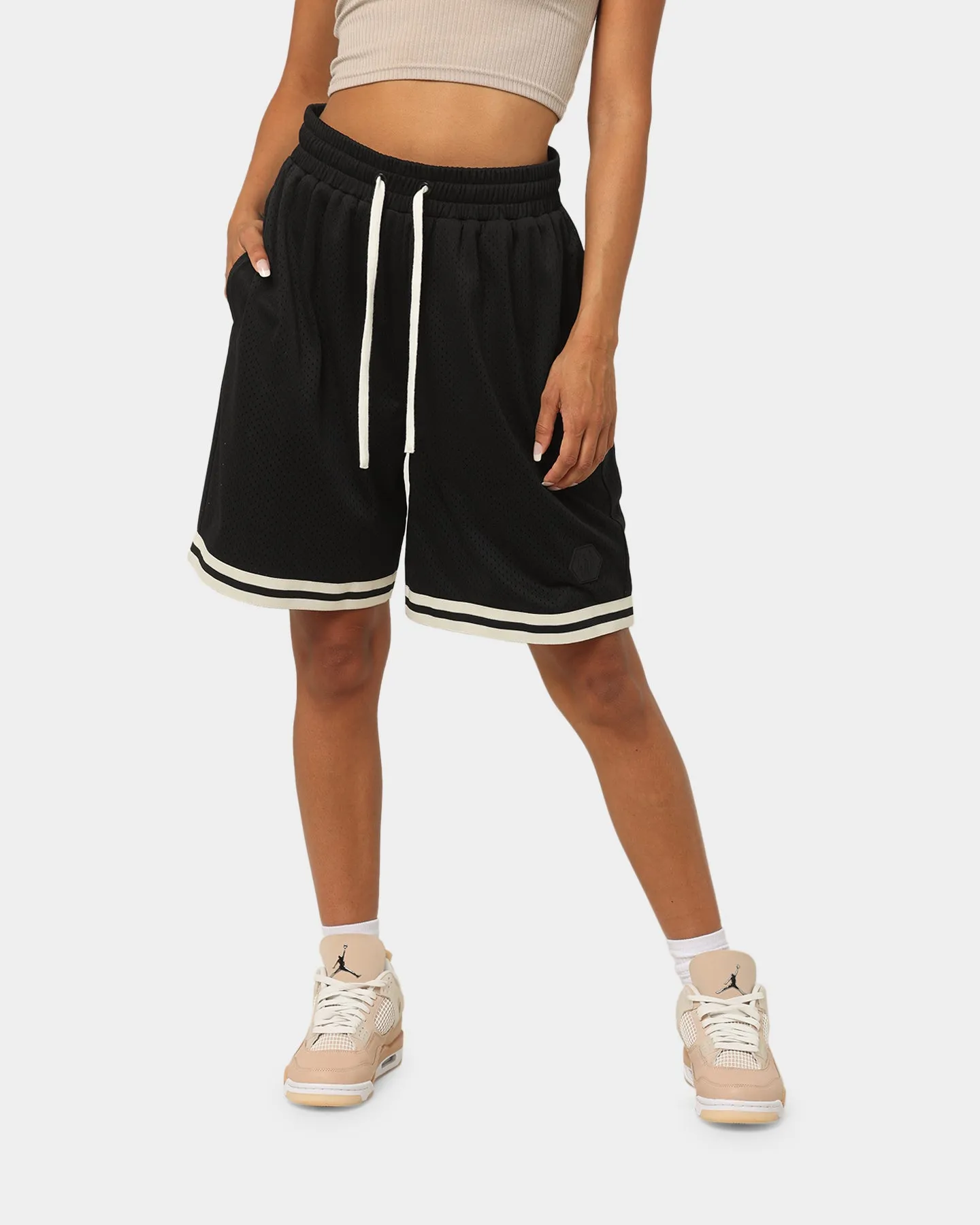 EN ES Team Basketball Shorts Black Ultra Lightweight Build