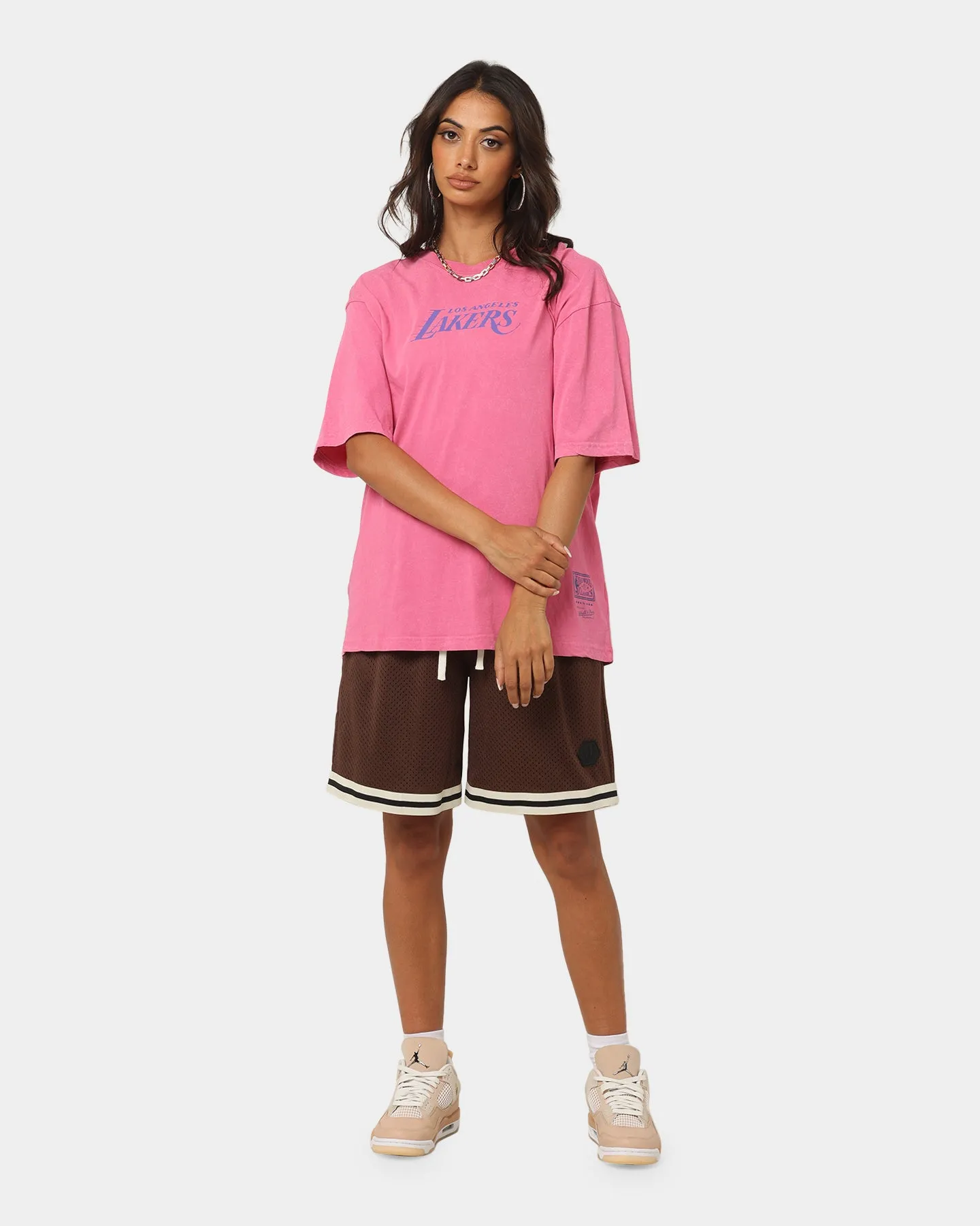 Light Fit Classic Fit EN ES Team Basketball Shorts Brown