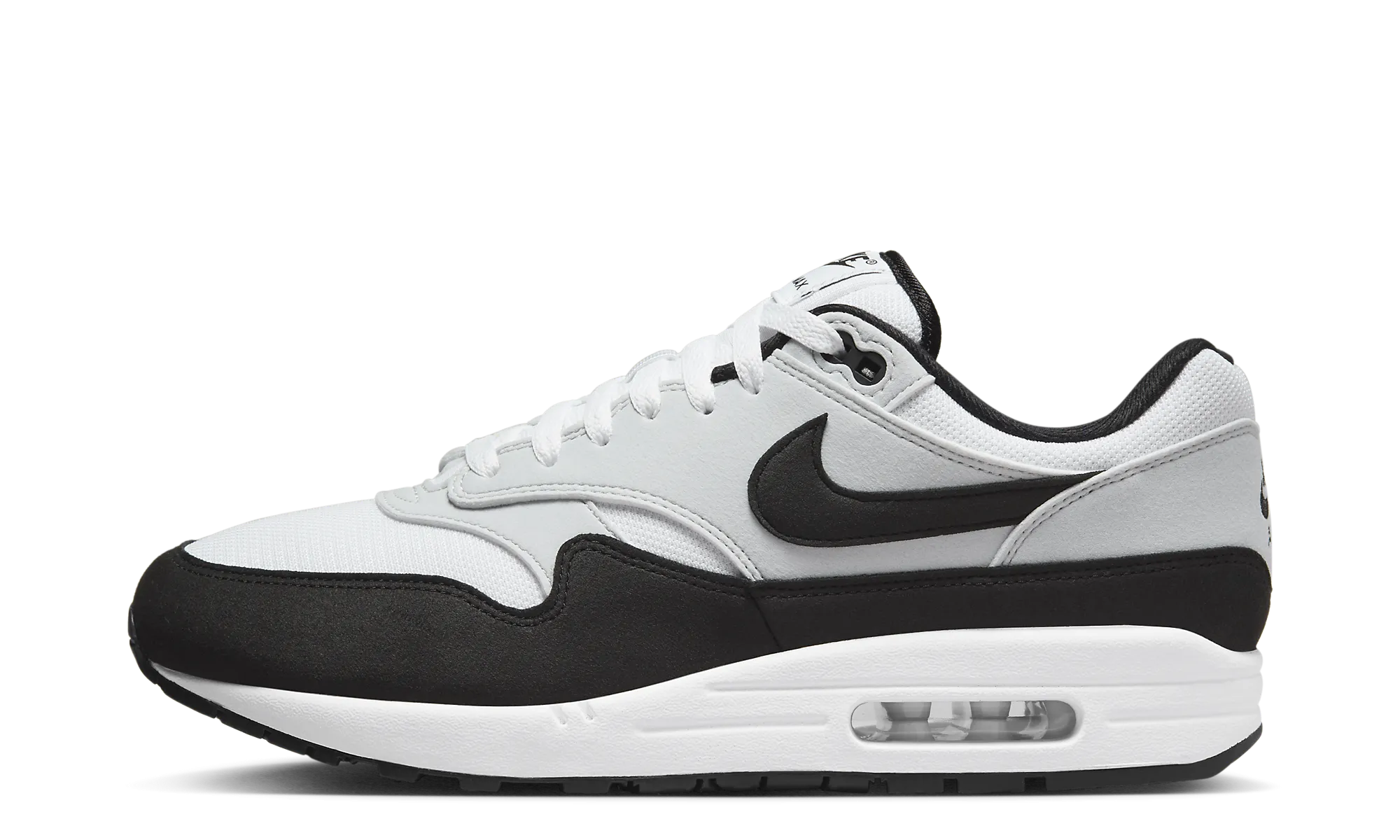 Nike Air Max 1 "White Black" Breathable Inner Sleeve Synthetic Upper