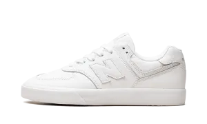 Padded Collar Support Cushioned Base Health Focused Numeric 574 Vulc "Triple White"