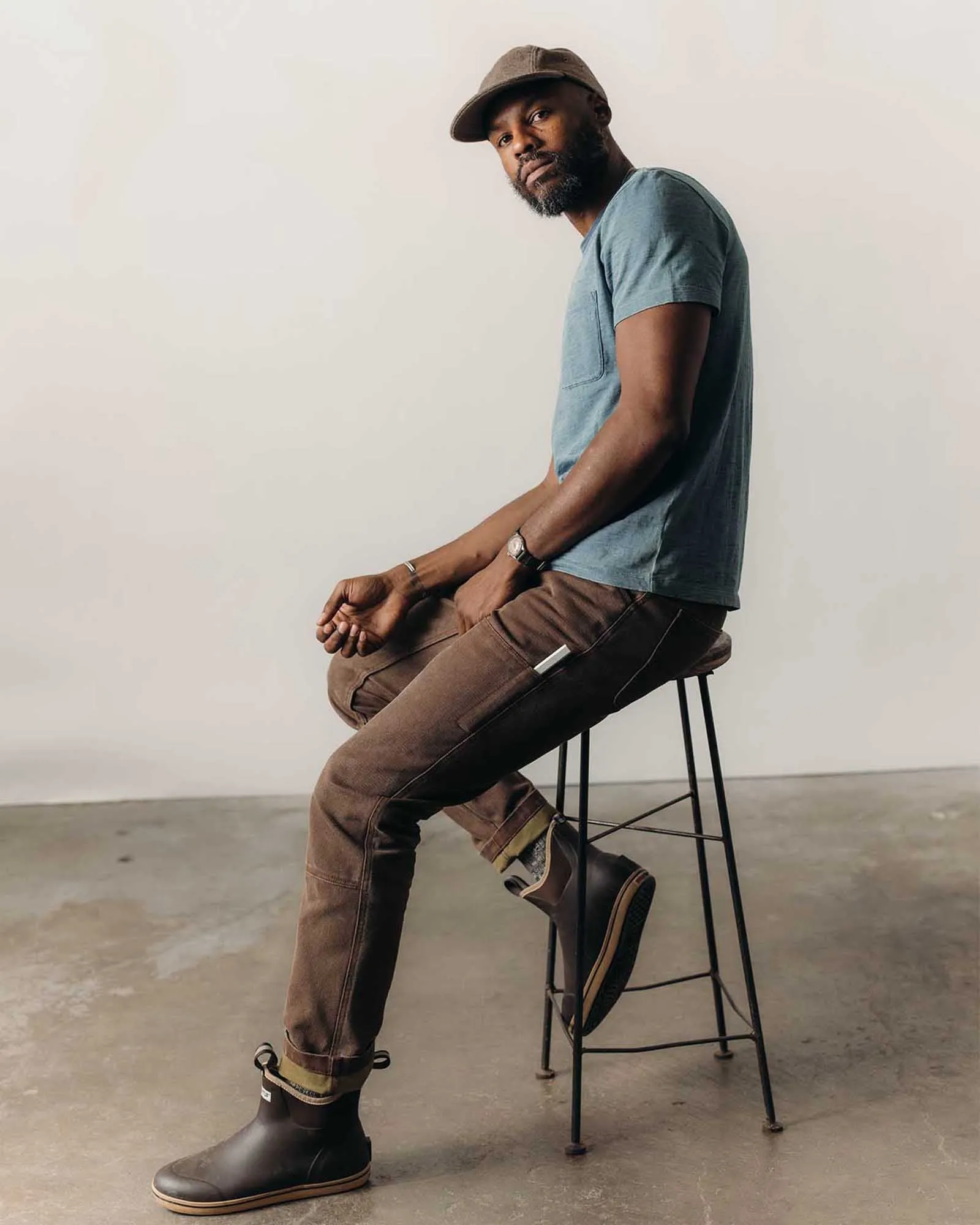 Active Flex Friction Resistant Fabric The Chore Pant in Aged Penny Chipped Canvas