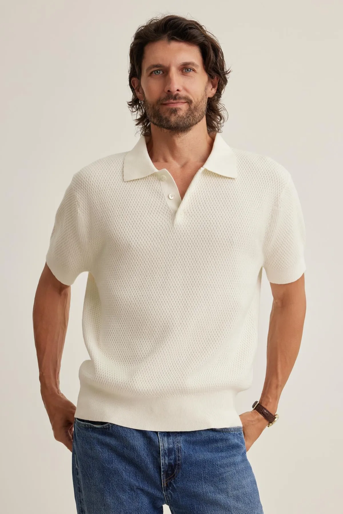 LOWELL SWEATER POLO Tagless Design High-End Fabric