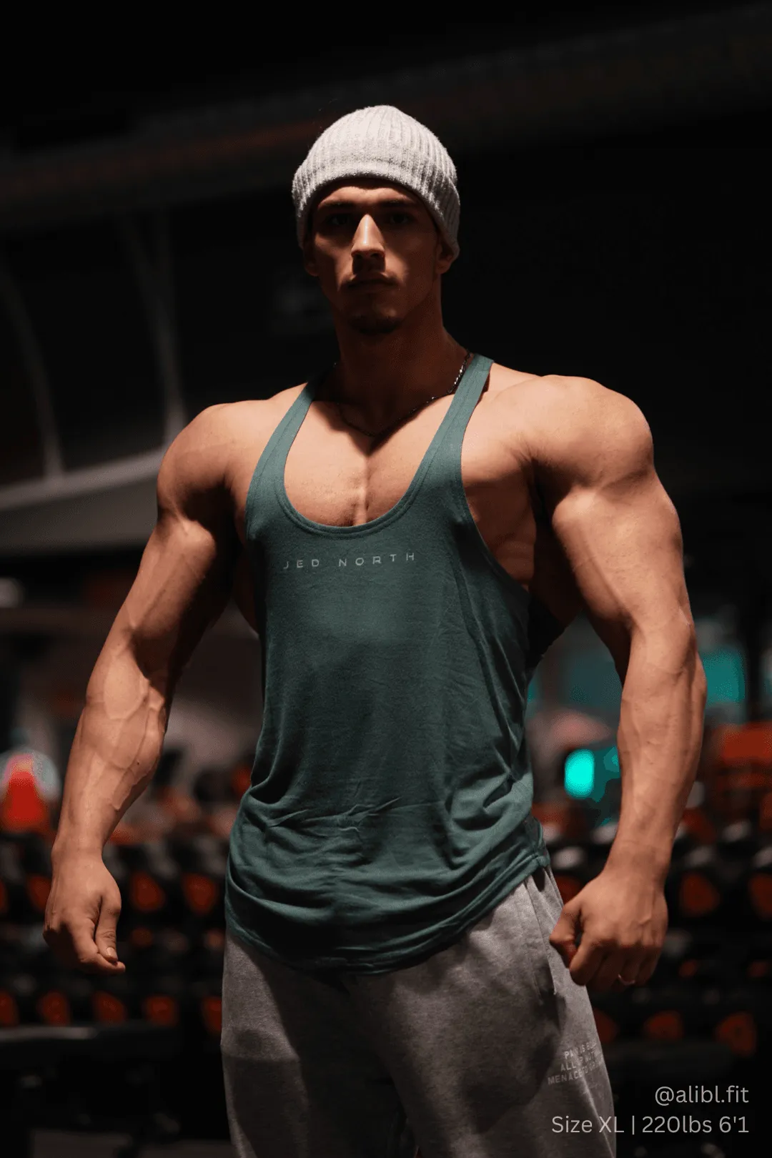 Classic Bodybuilding Racerback Stringer - Sea Green Fresh Smooth Weather - resistant