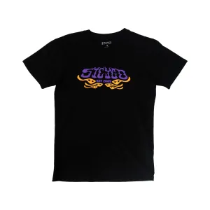 IN FLAMES TEE / BLACK  ~ PURPLE ComfortOptimizedConstruction