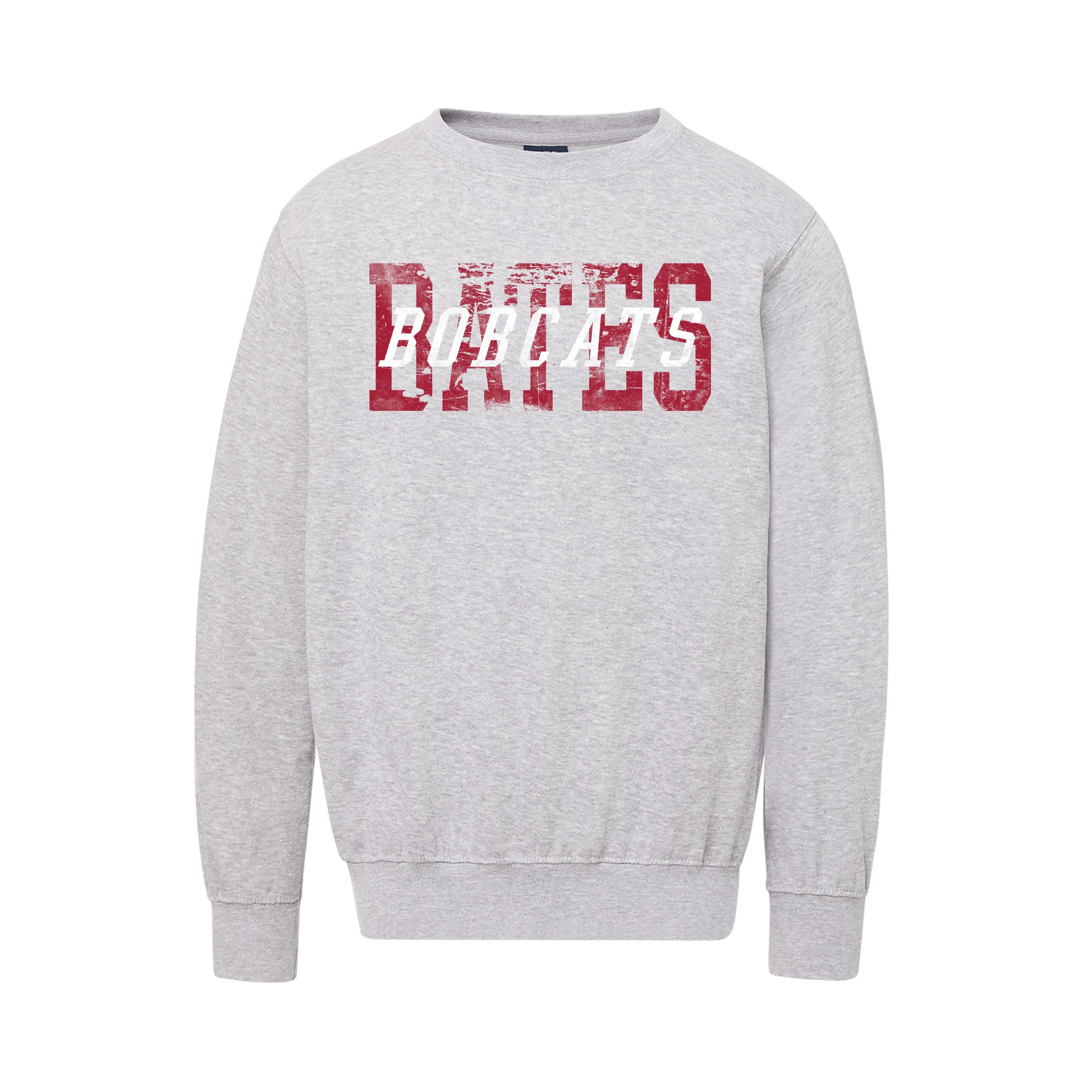 product houndstooth sophistication Fundamental BATES Bobcats Grey Crewneck Sweatshirt