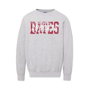 Printed Detail Fundamental BATES Bobcats Grey Crewneck Sweatshirt
