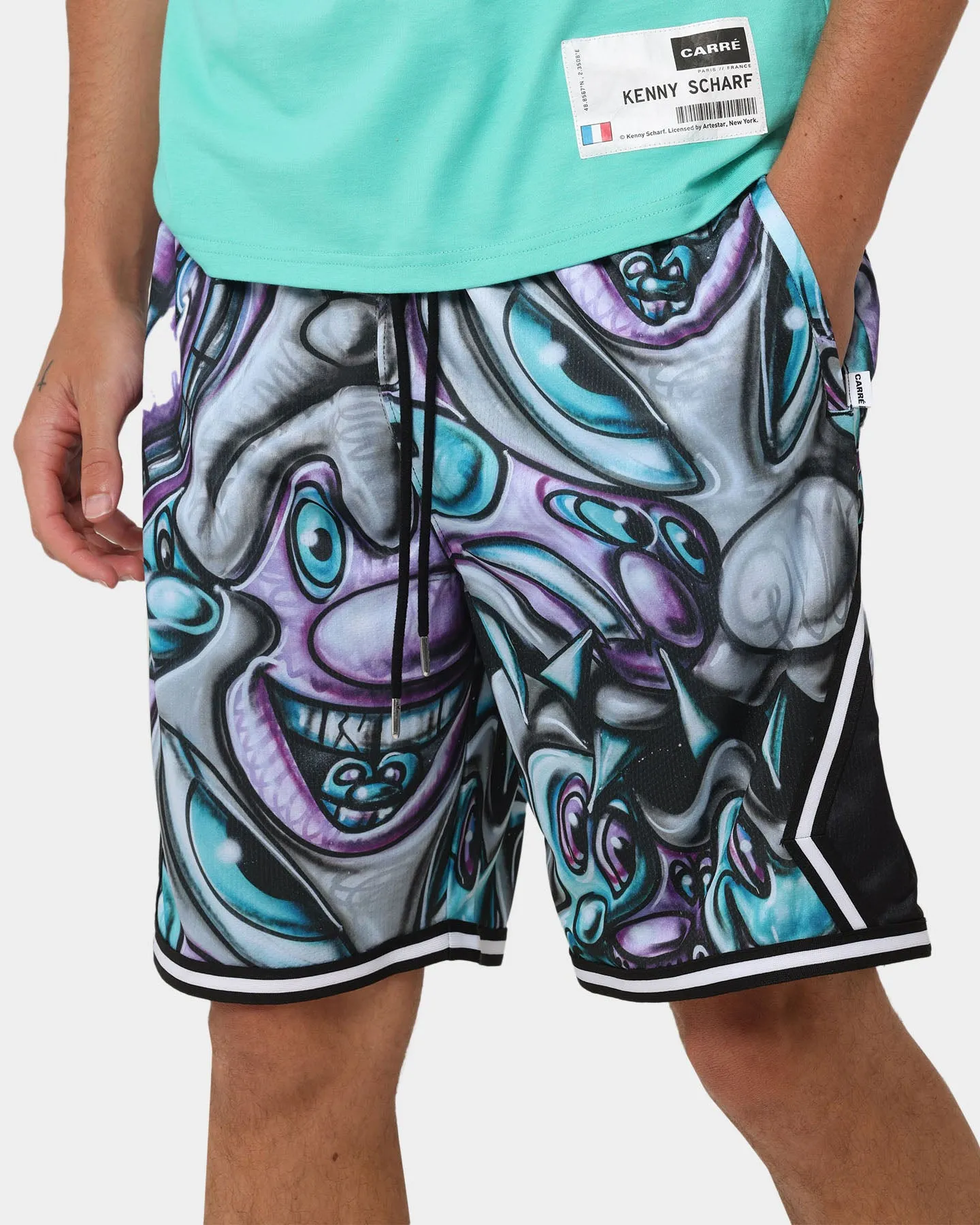 Casual Flex Carr?? X Kenny Scharf Krunch Time Ball Shorts Black