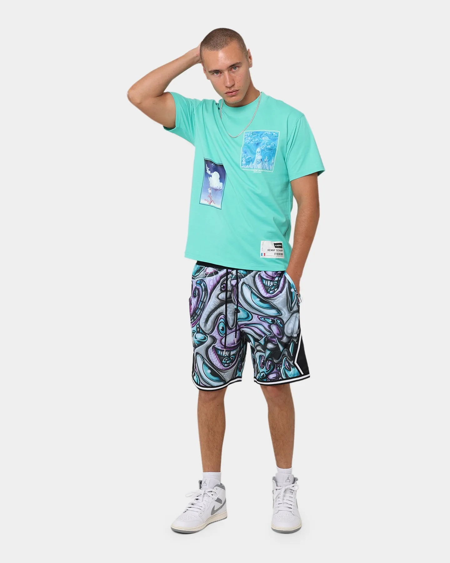Carr?? X Kenny Scharf Krunch Time Ball Shorts Black plain shorts