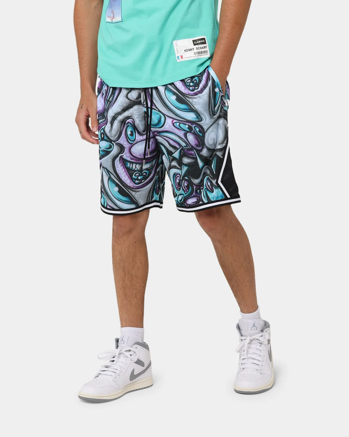 Carr?? X Kenny Scharf Krunch Time Ball Shorts Black Slip Resistant Inner Lining