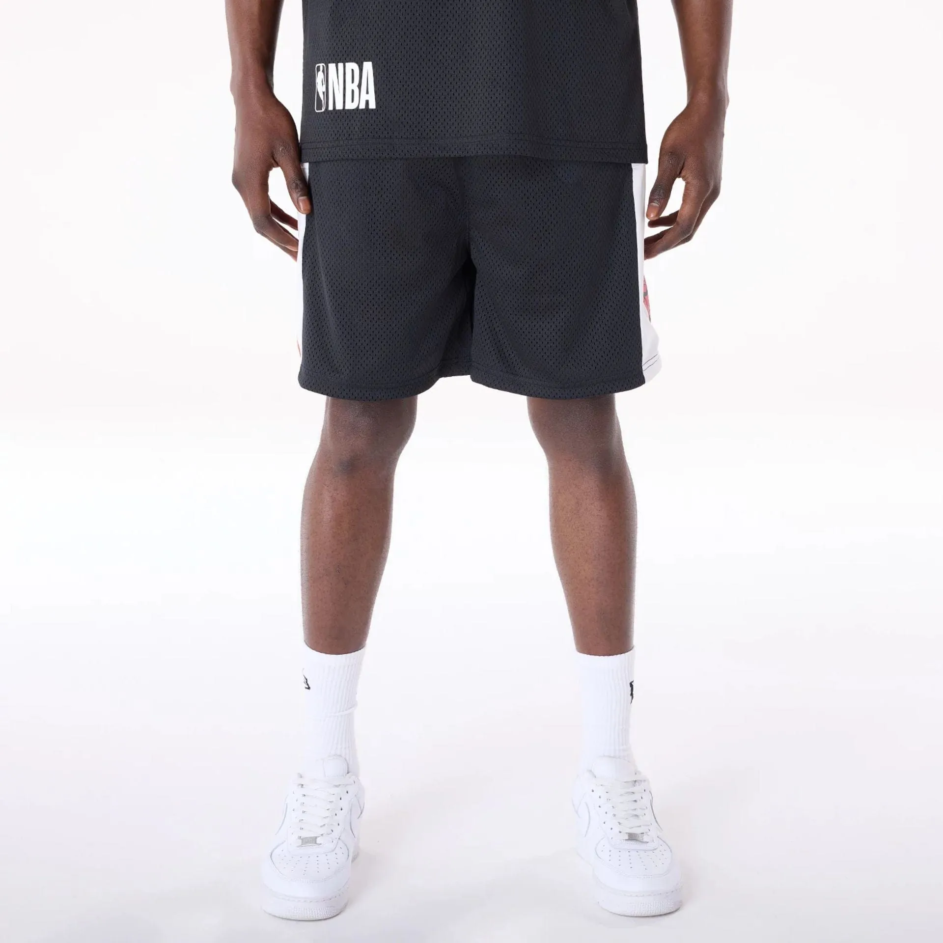 Minimalist Style fitness industry Chicago Bulls NBA Graphic Black Mesh Shorts