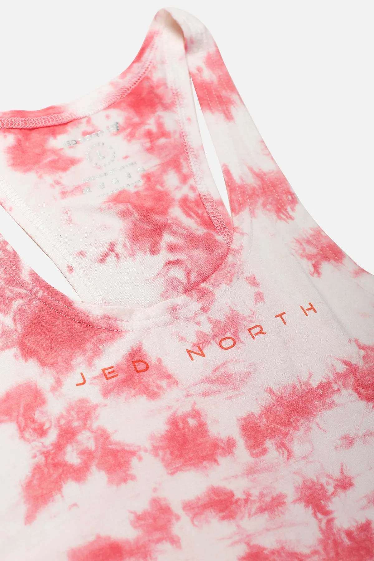 Quick Flexible Soft Smooth Classic Bodybuilding Racerback Stringer - Red Tie Dye