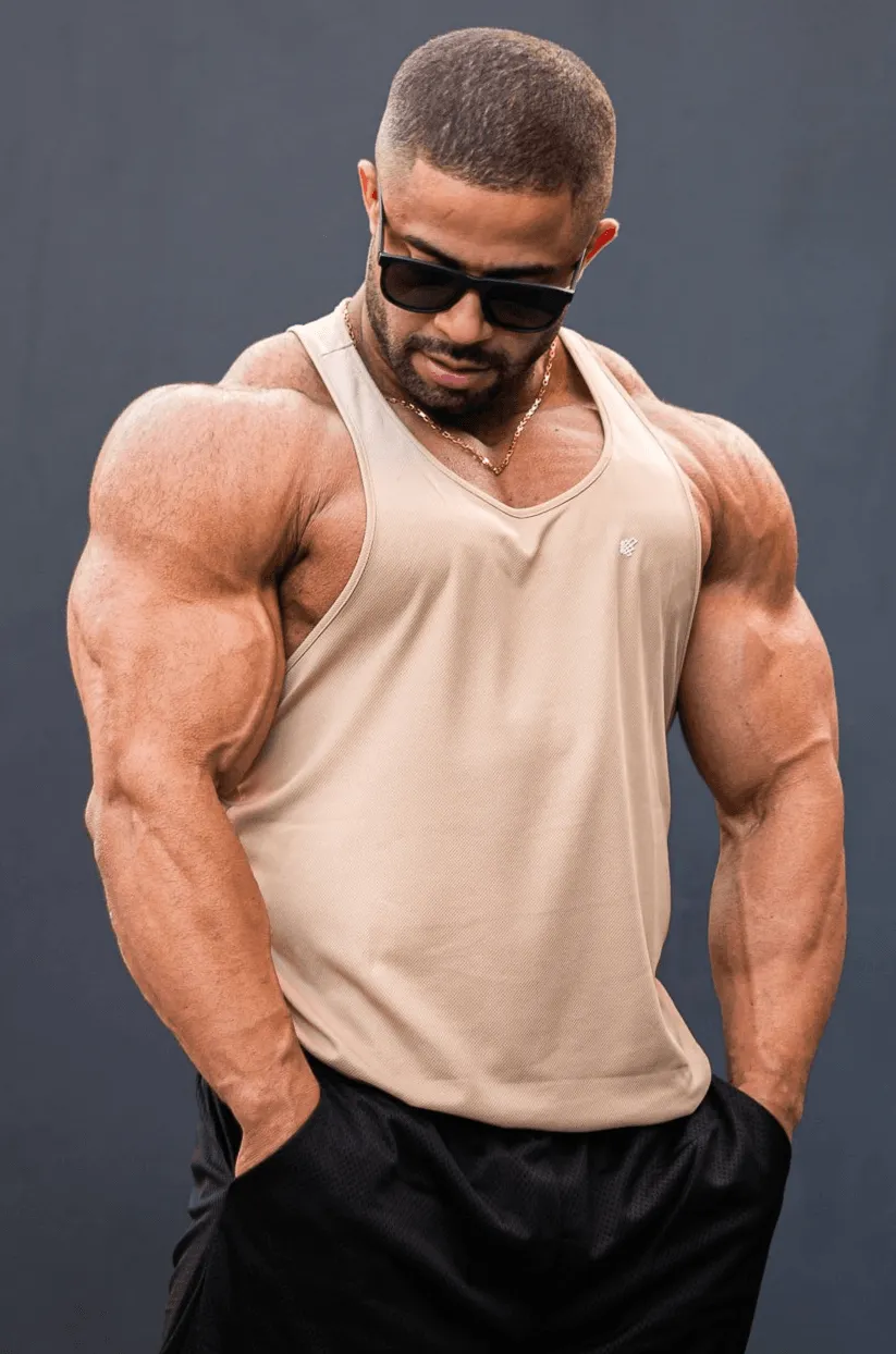 Easy to disassemble Fast-Dry Bodybuilding Workout Stringer - Khaki