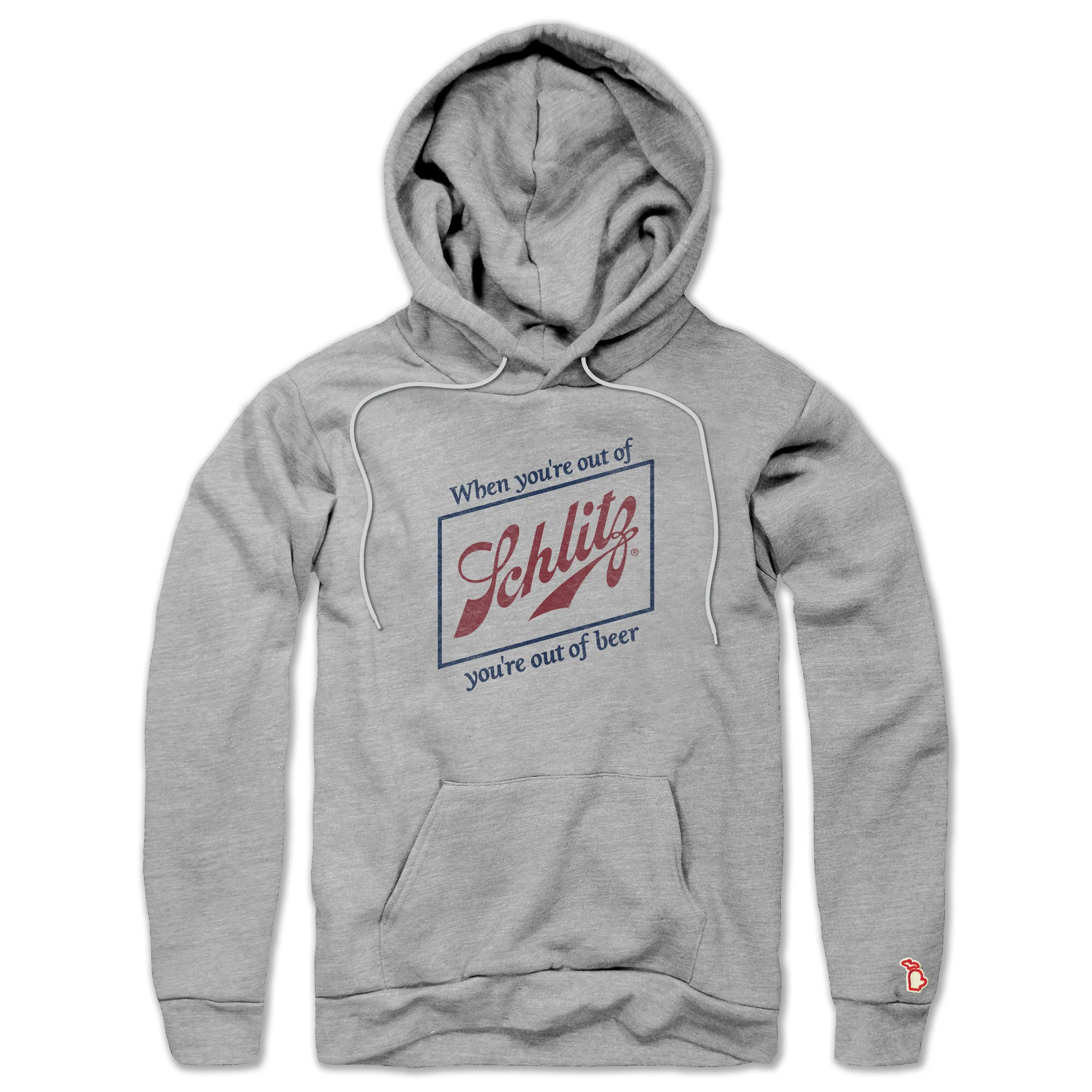 camping suitable SCHLITZ OUT OF BEER ALL SEASON HOODIE (UNISEX)