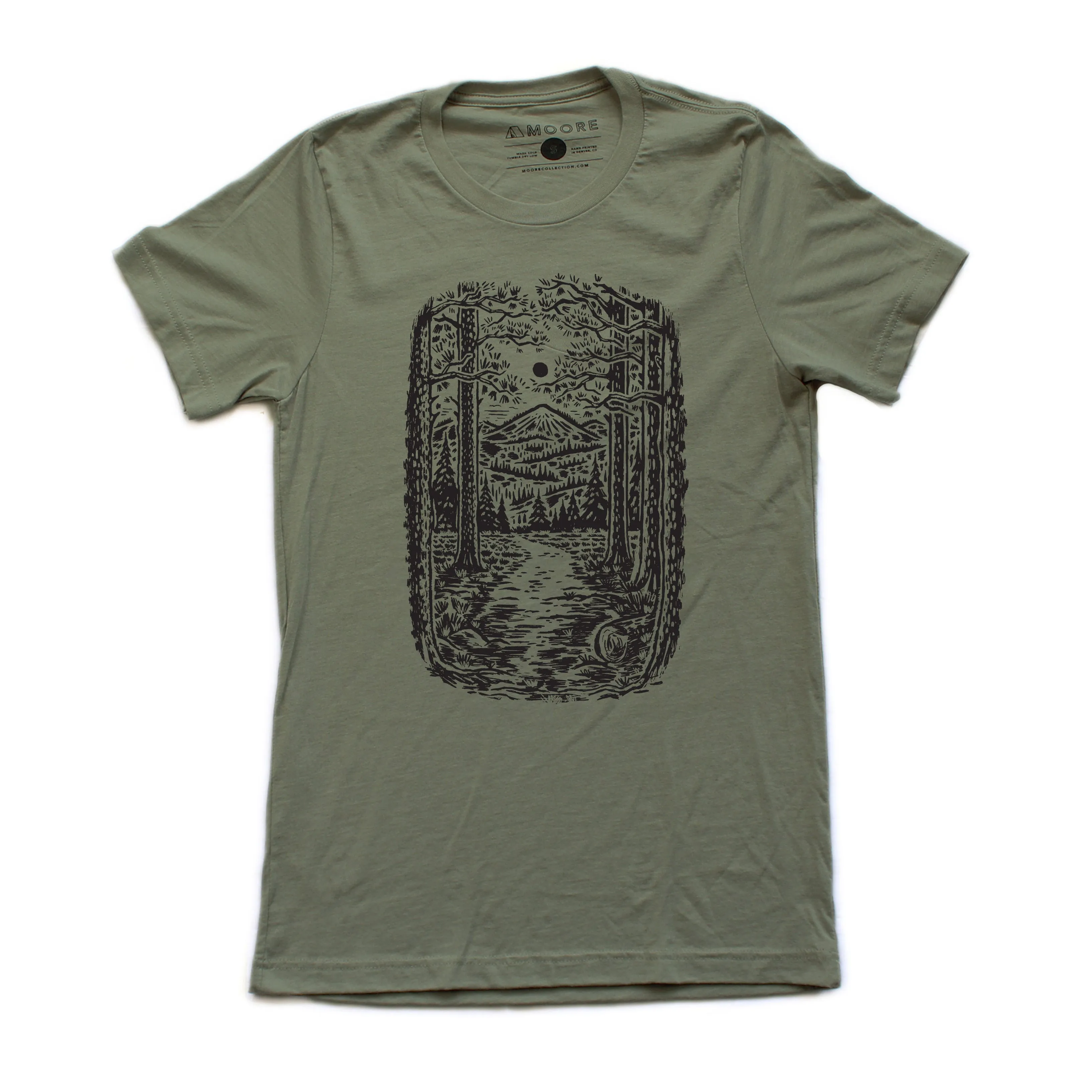 Trail Tee-Heather Olive Breezy Comfort