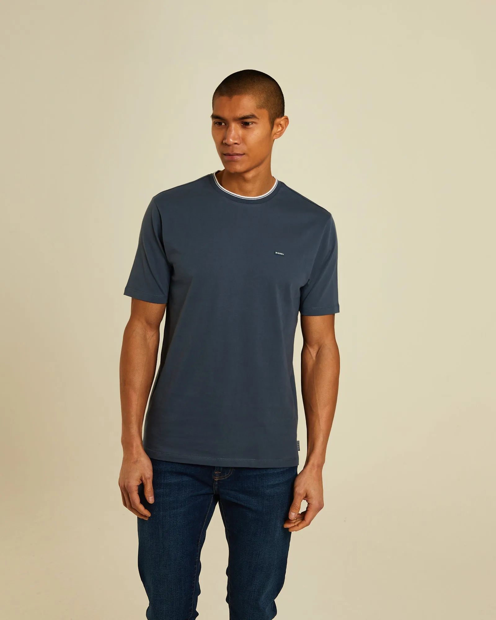 Breathable Design Tagless Neckline Faisel Tee Dusk Navy