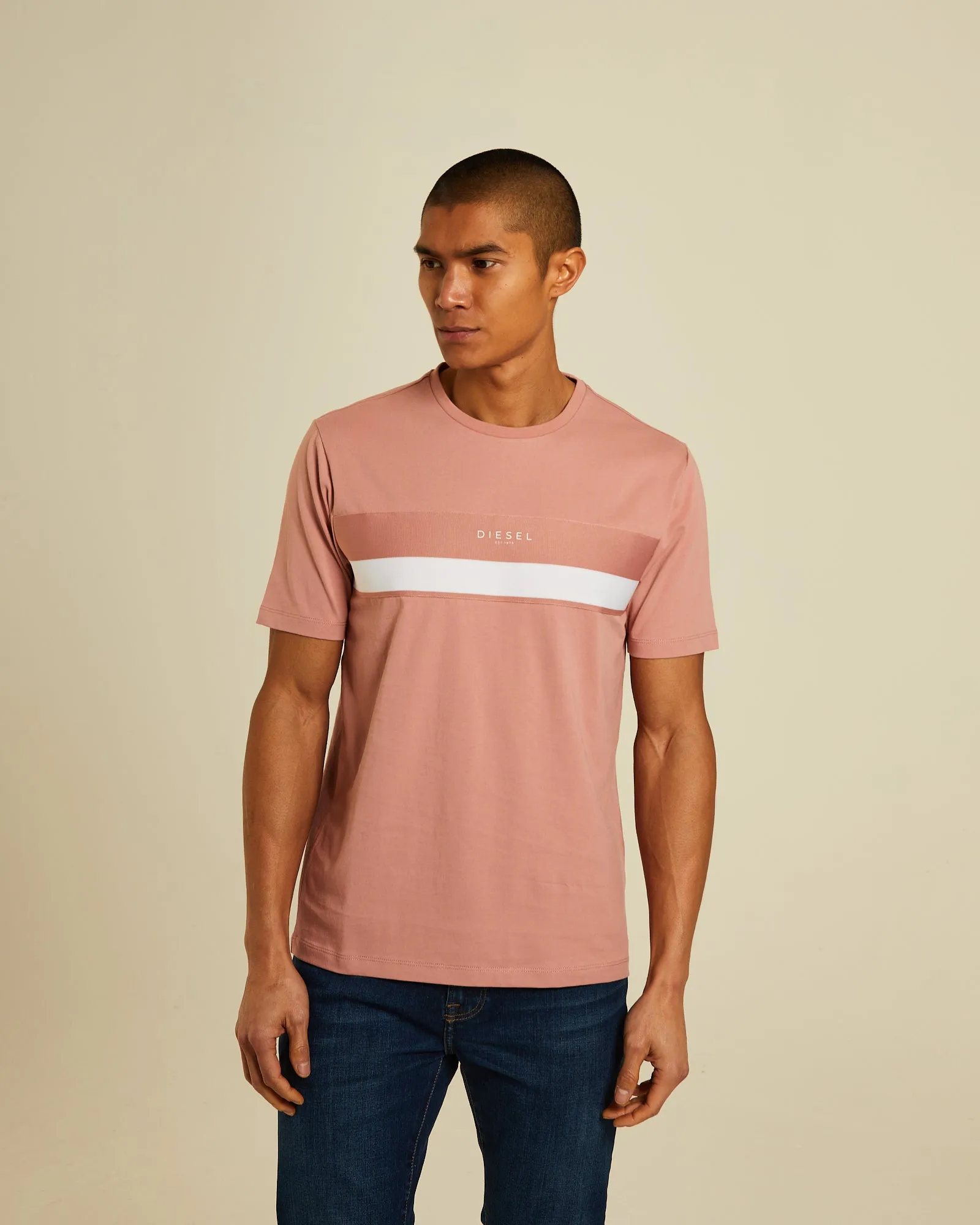 Work efficiency Tight Fit Farris Tee Plaster Pink