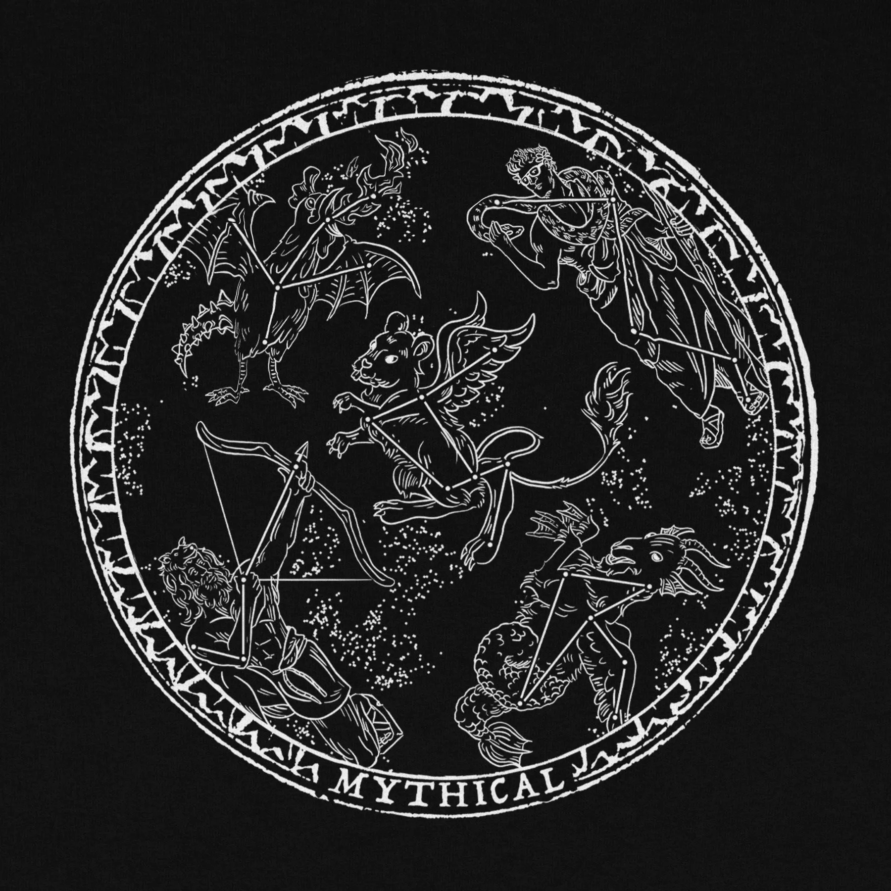 active top Mythical Constellations Glow-in-the-Dark Hoodie