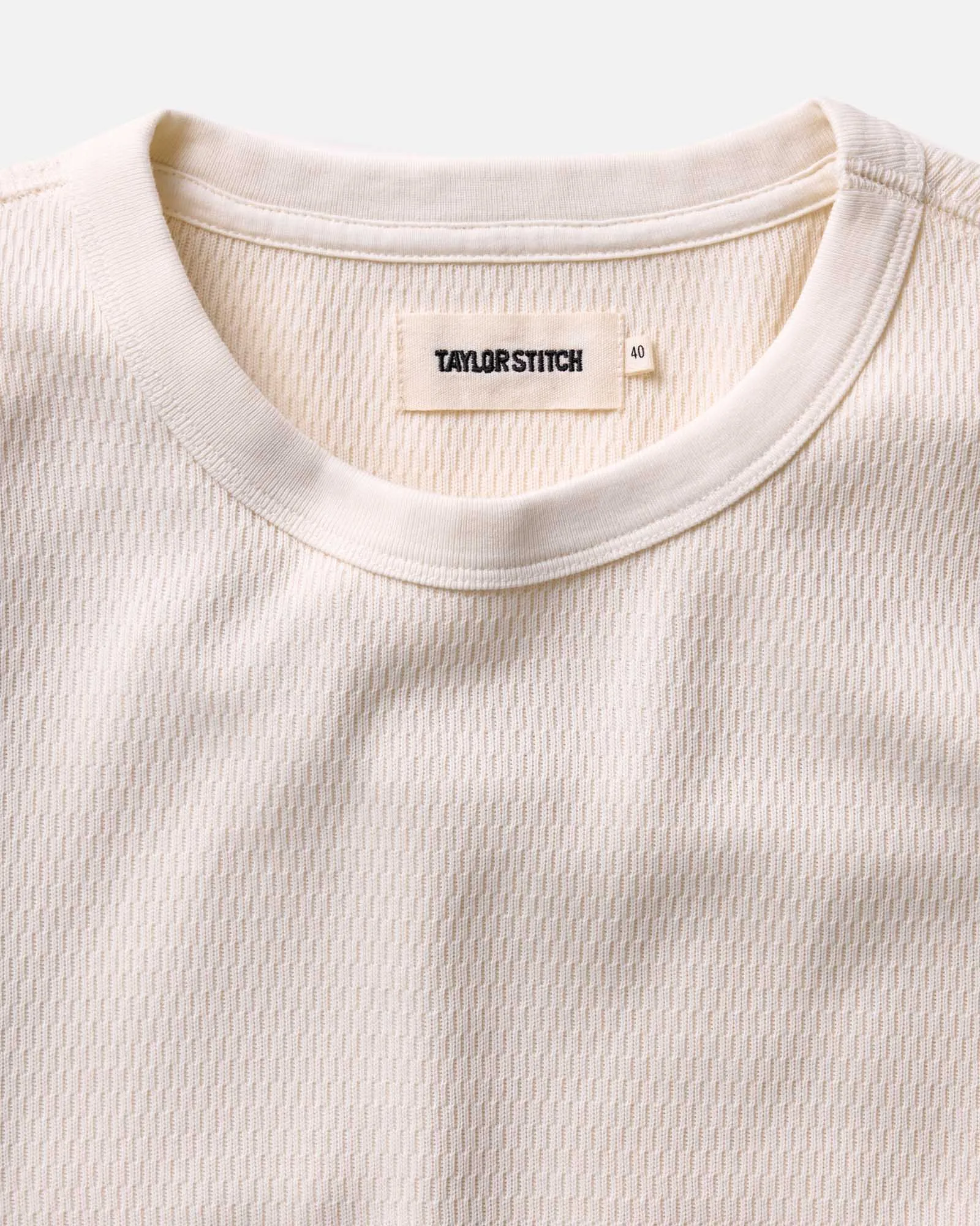 The Organic Cotton Crew in Vintage White Waffle Wedding