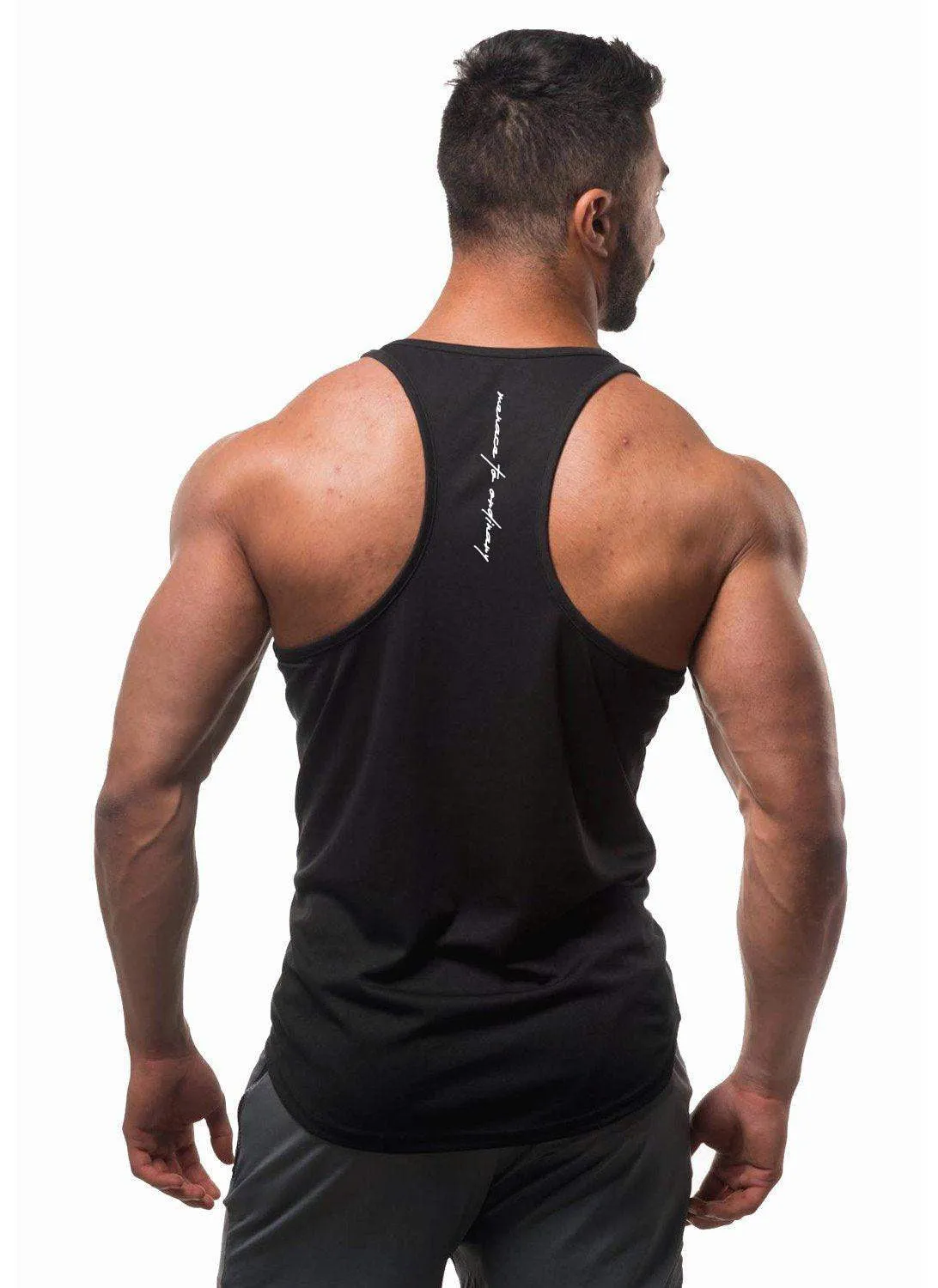 Fast-Dry Bodybuilding Workout Stringer - Black Aesthetic - pleasing Air Force
