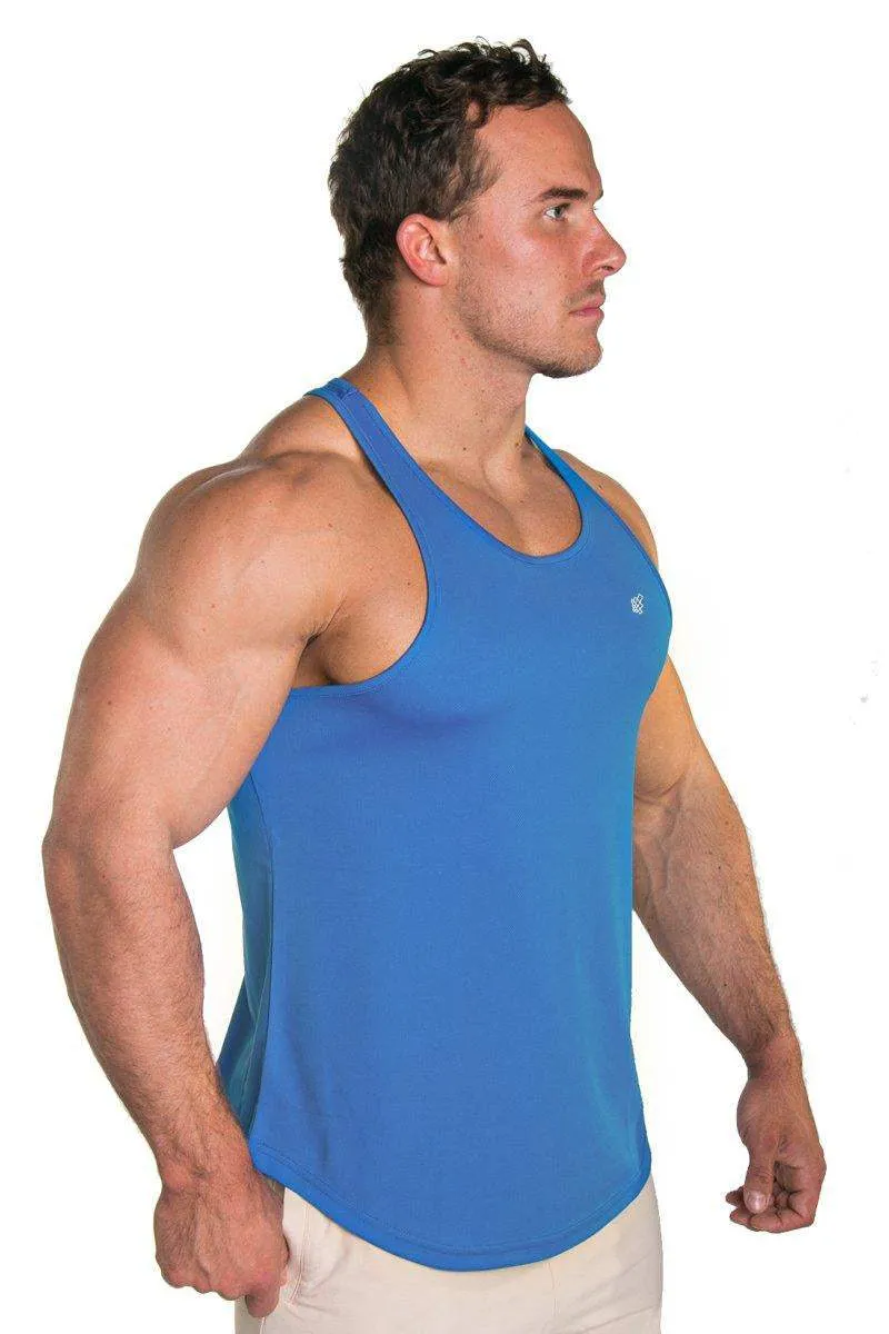 area saturation Fast-Dry Bodybuilding Workout Stringer - Blue