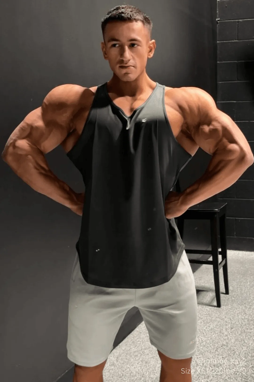 Fast-Dry Bodybuilding Workout Stringer - Charcoal Innovation - driven