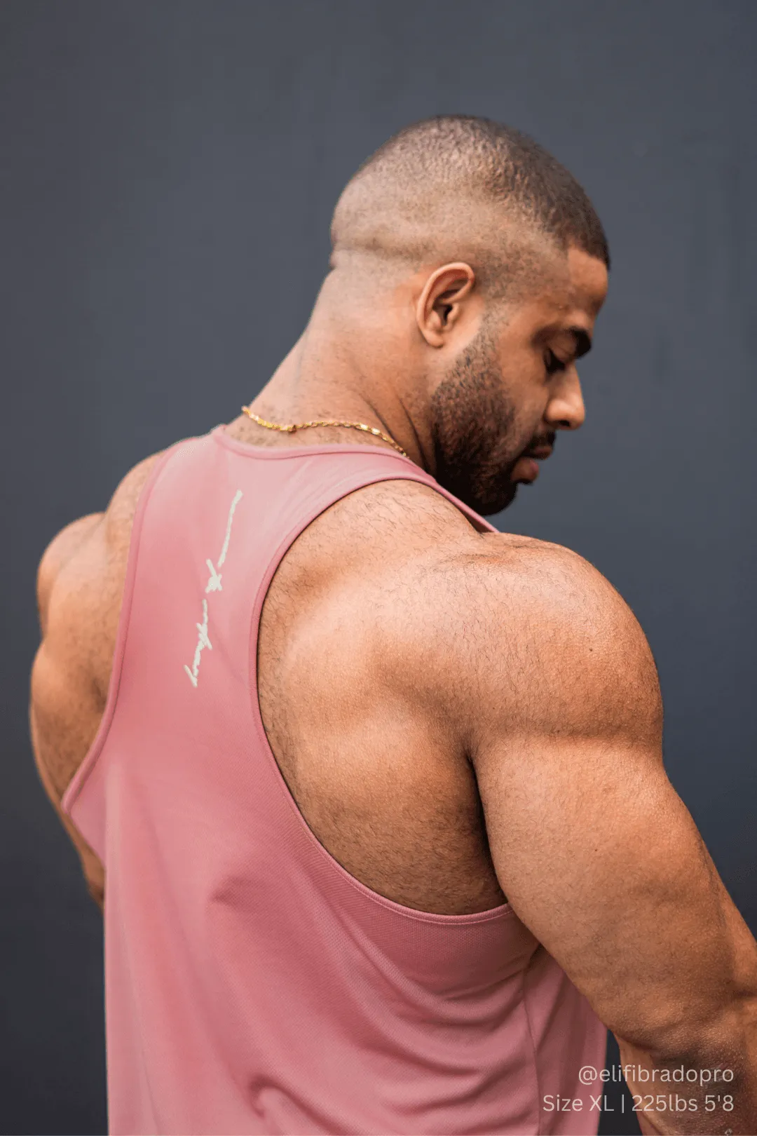 Odor Control Nanotechnology loading Fast-Dry Bodybuilding Workout Stringer - Salmon