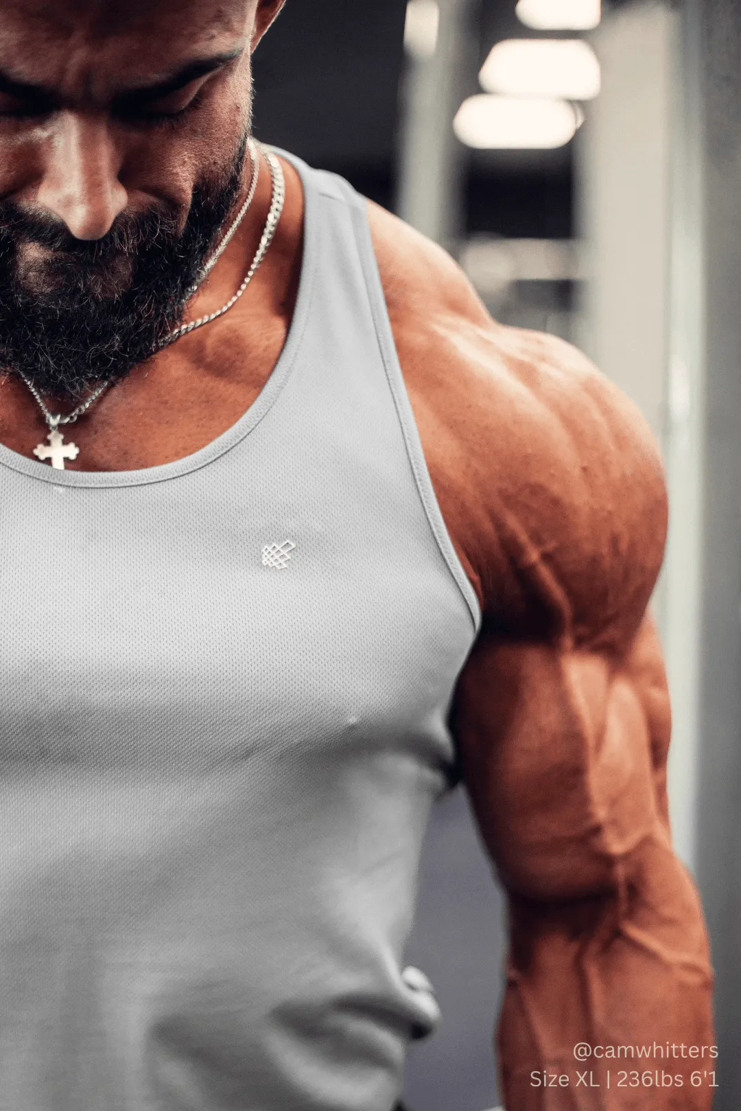 Fast-Dry Bodybuilding Workout Stringer - Silver teamwork agriculture