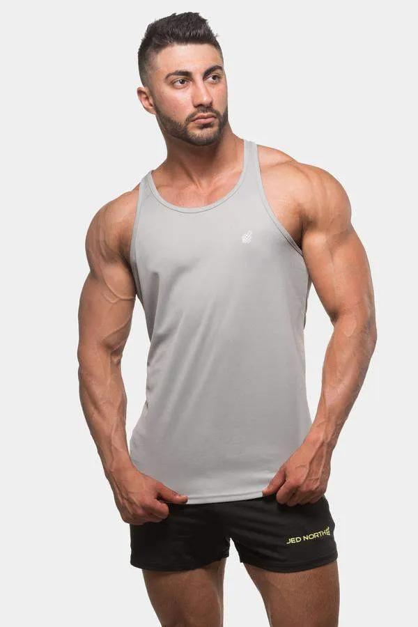 short term storage Fast-Dry Bodybuilding Workout Stringer - Silver