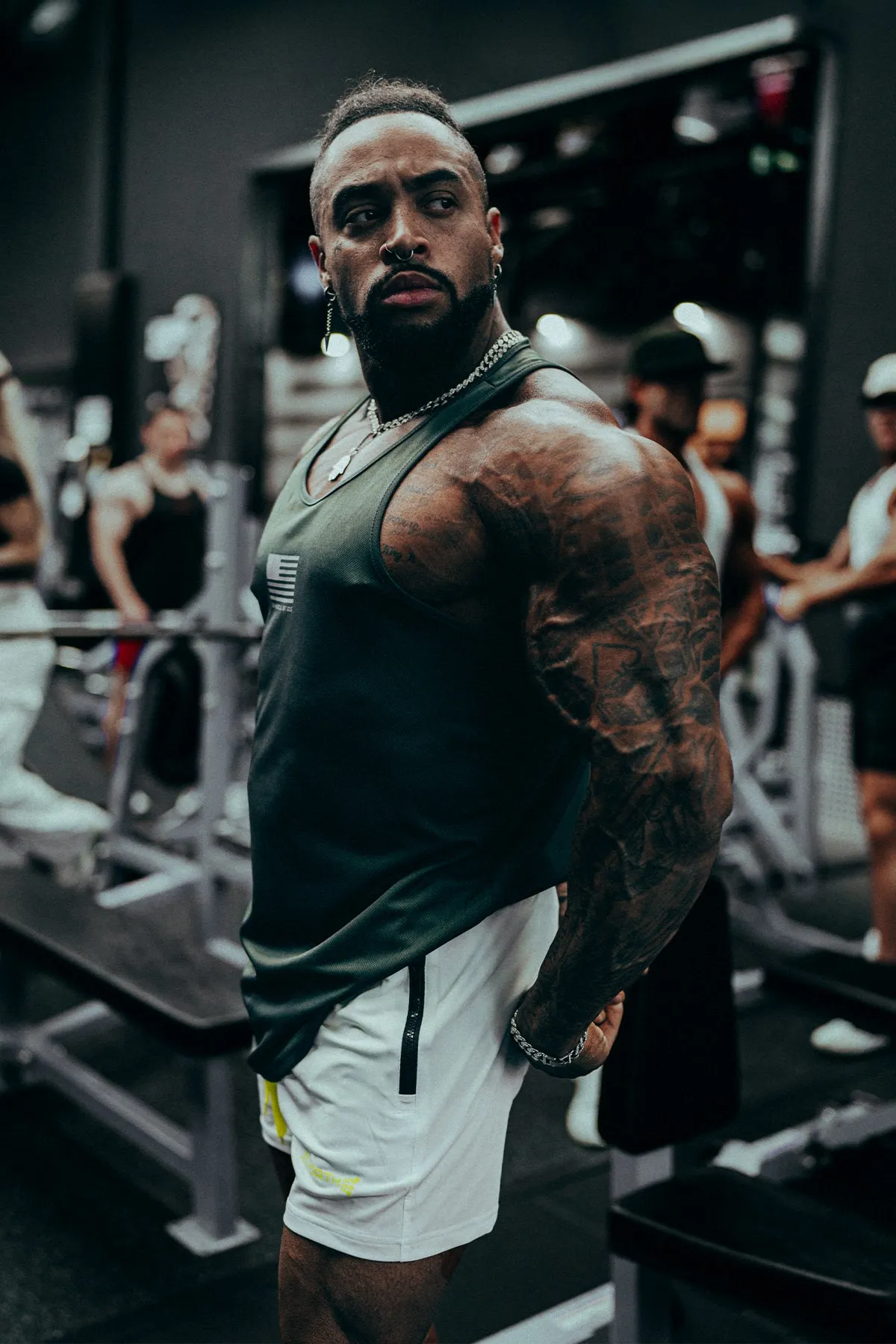 Fast-Dry Bodybuilding Workout Stringer - US of A Anti Pill Fabric Training Gear