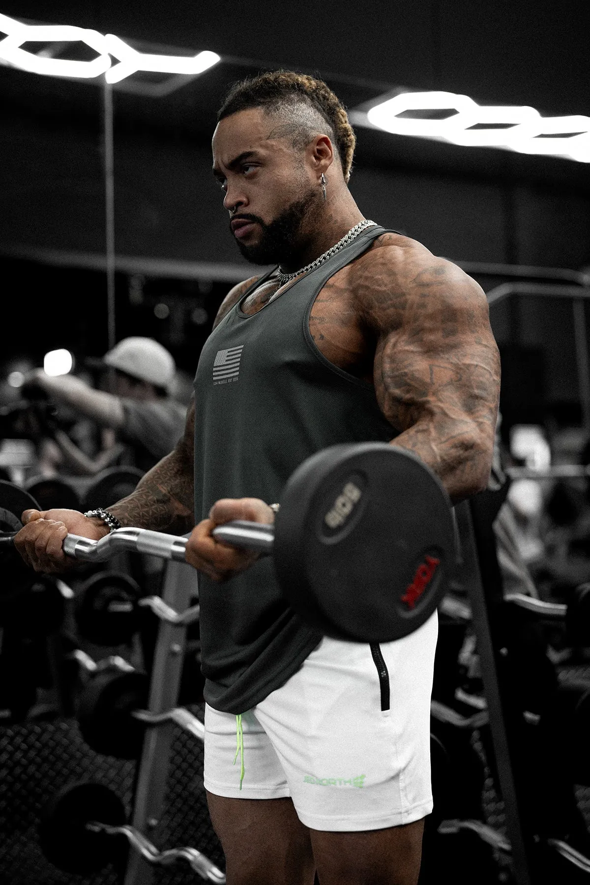 Fast-Dry Bodybuilding Workout Stringer - US of A Stay Flexible Fit