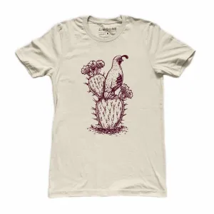 Summer Ready Bold Comfort Cactus Quail Tee-Natural