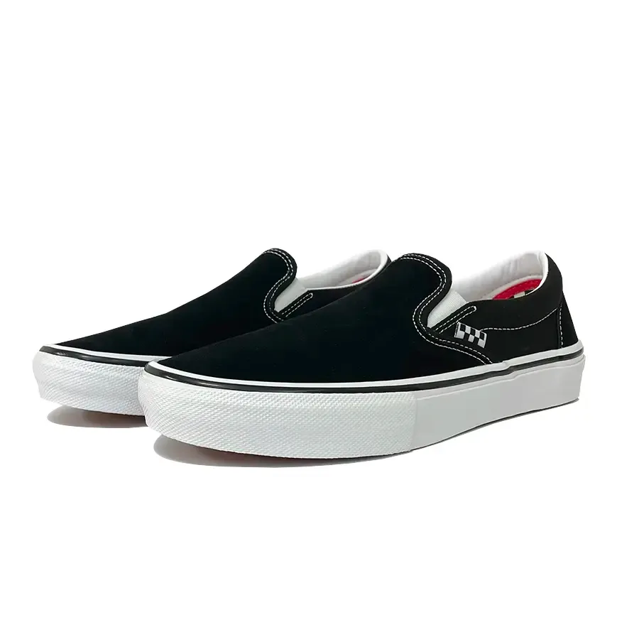 Vans Skate Slip-On Skateboarding Shoe Stretch Material Outfit Friendly