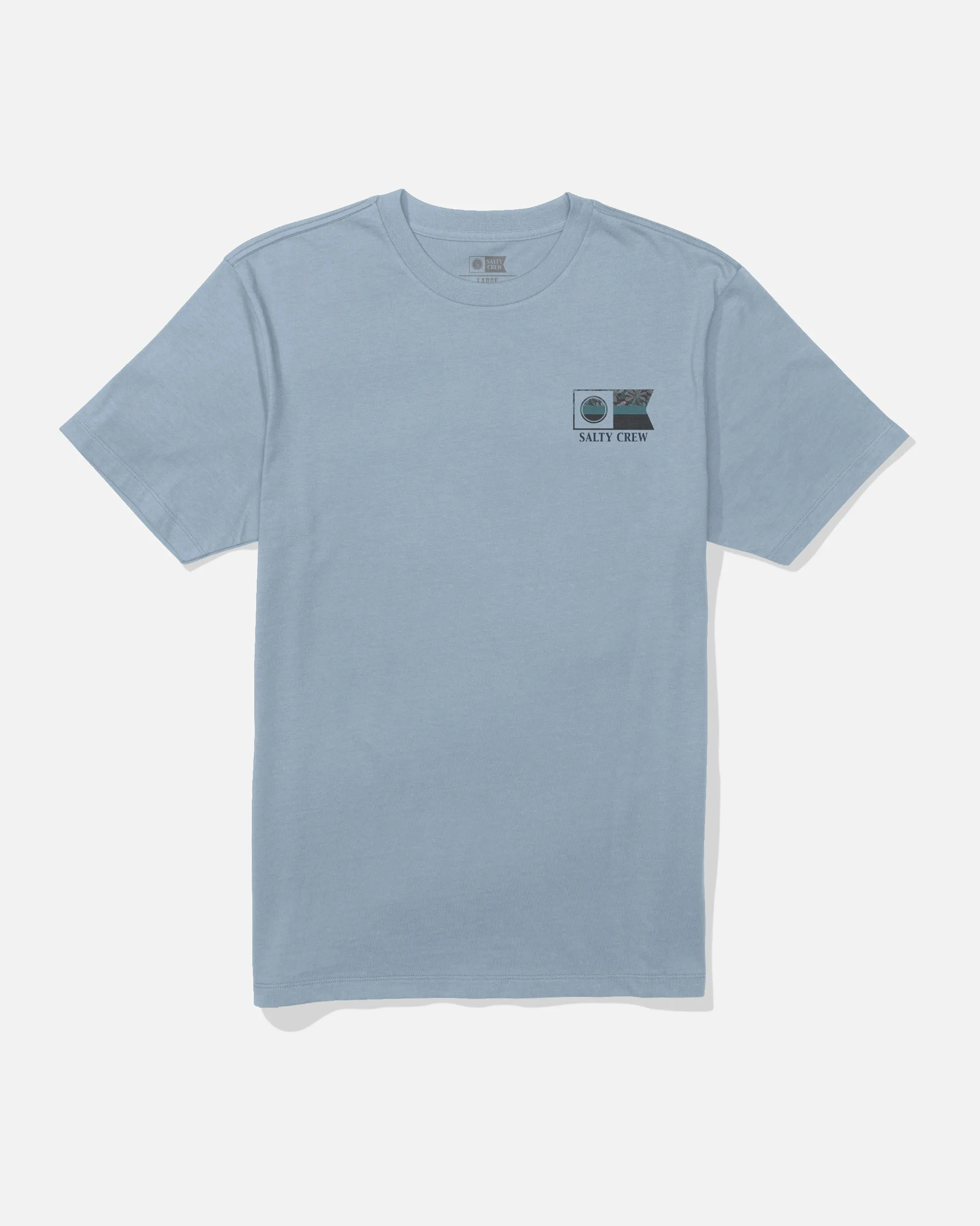 Comfortable And Trendy Informal charm Flagship Ss Tee - Blue Fog