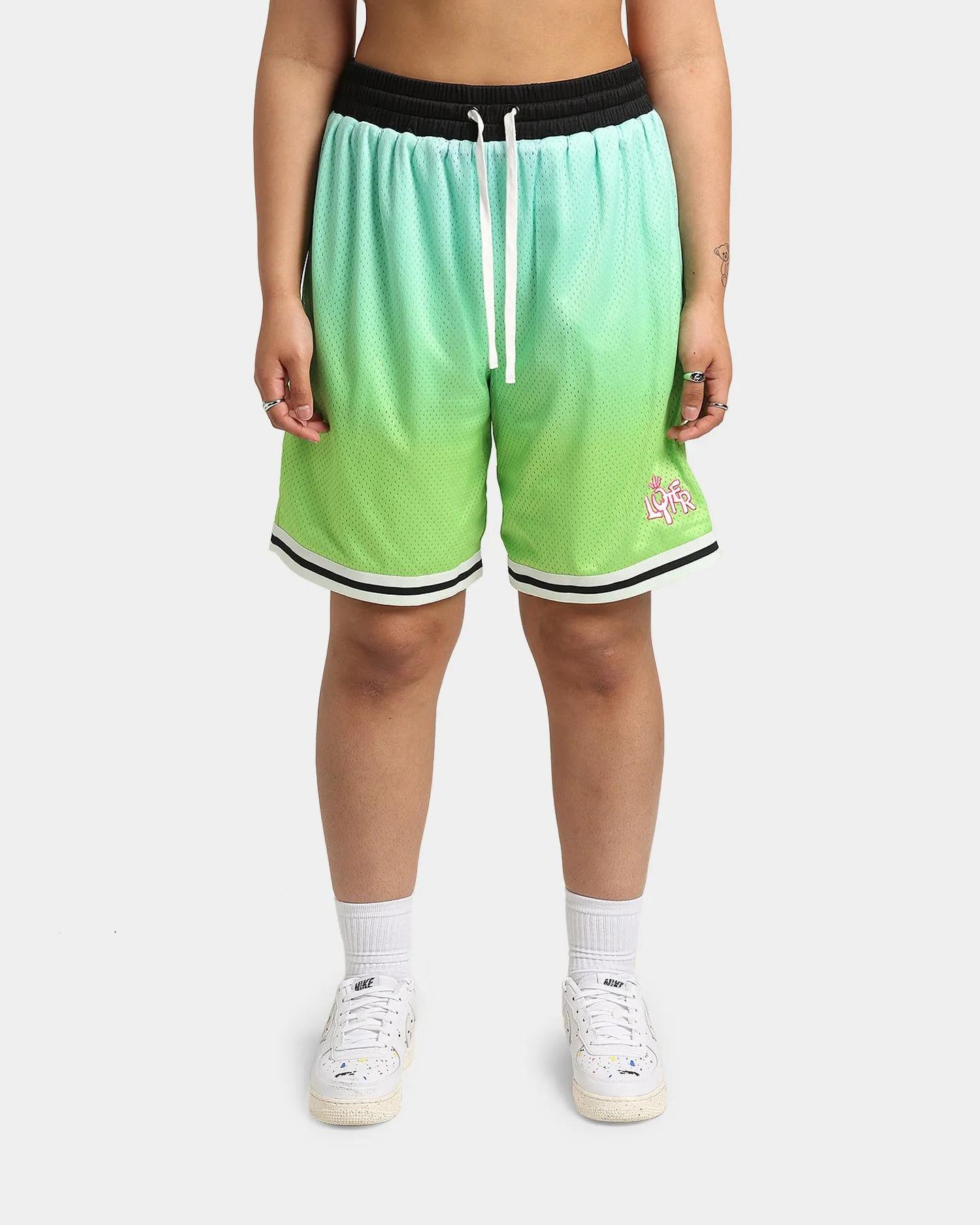Loiter Gradient Basketball Shorts Green Comfy Waistband