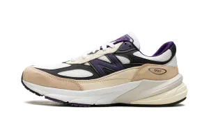 990v6 "Made In USA - Teddy Santis White Black Plum" Suede Warm