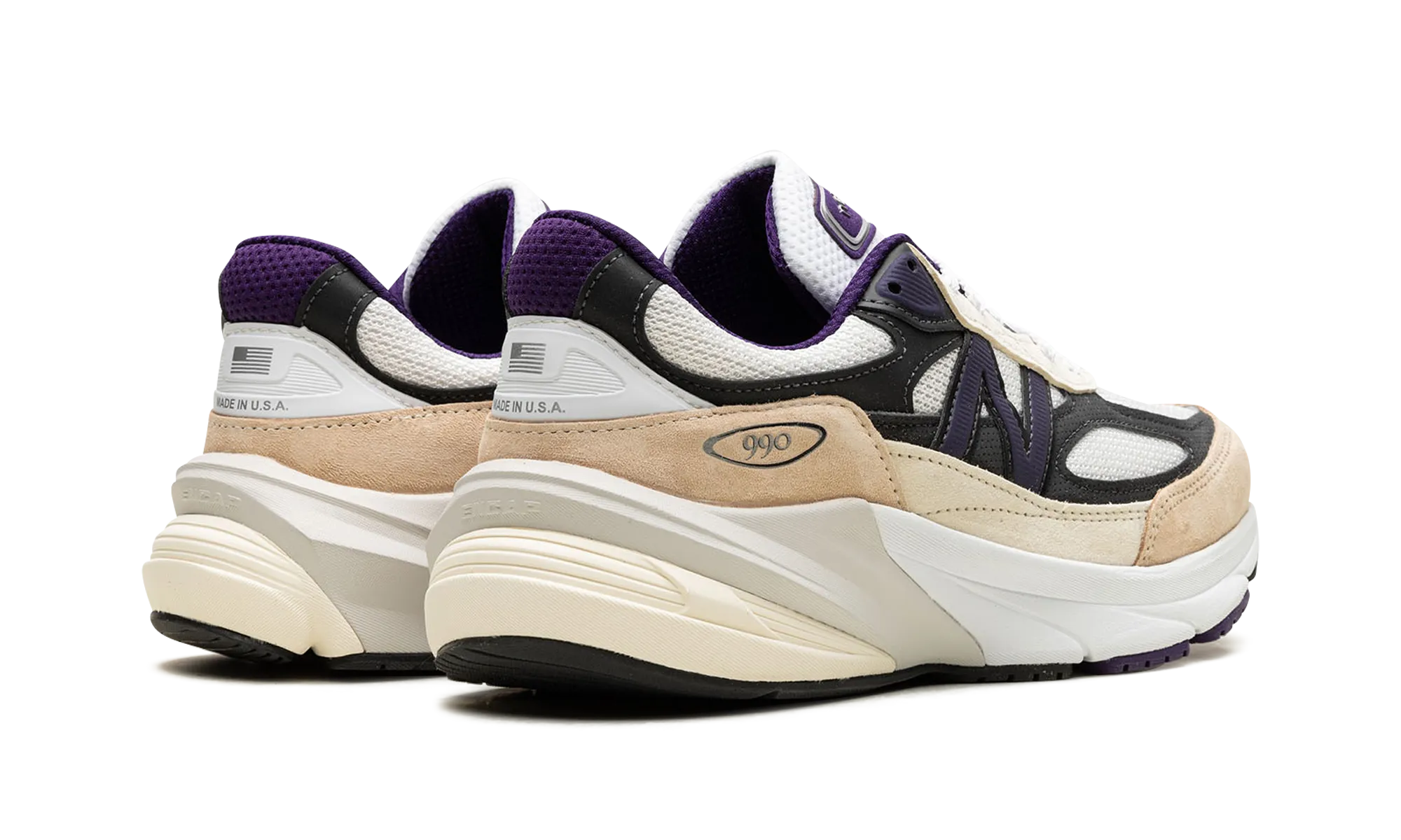 Cushioned lining 990v6 "Made In USA - Teddy Santis White Black Plum"