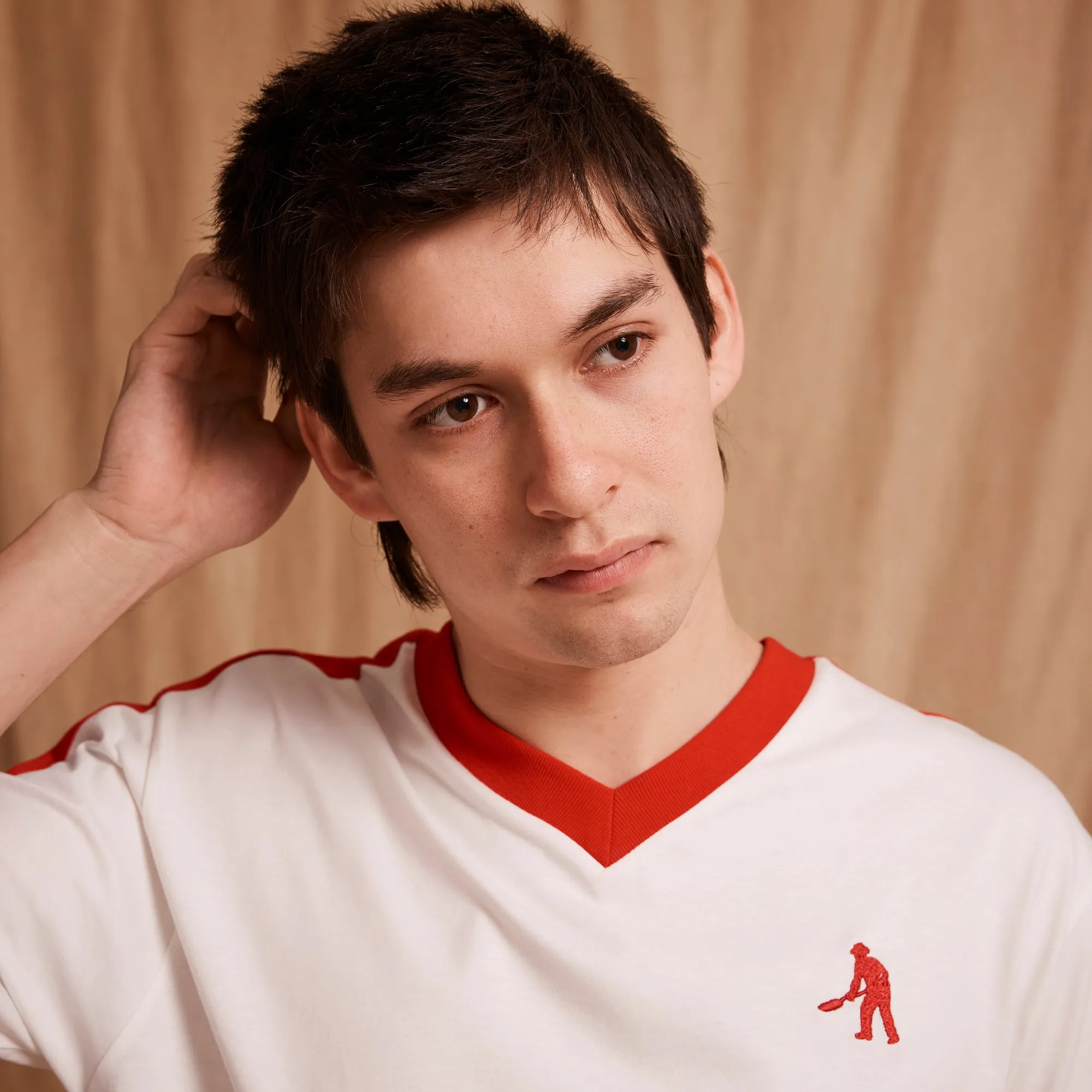 Summer Casual waterproof Pass~Port Workers Stripe Organic Cotton Jersey - White / Red