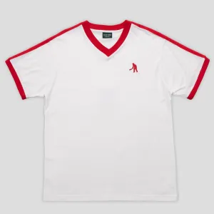 Fun and Comfortable Pass~Port Workers Stripe Organic Cotton Jersey - White / Red