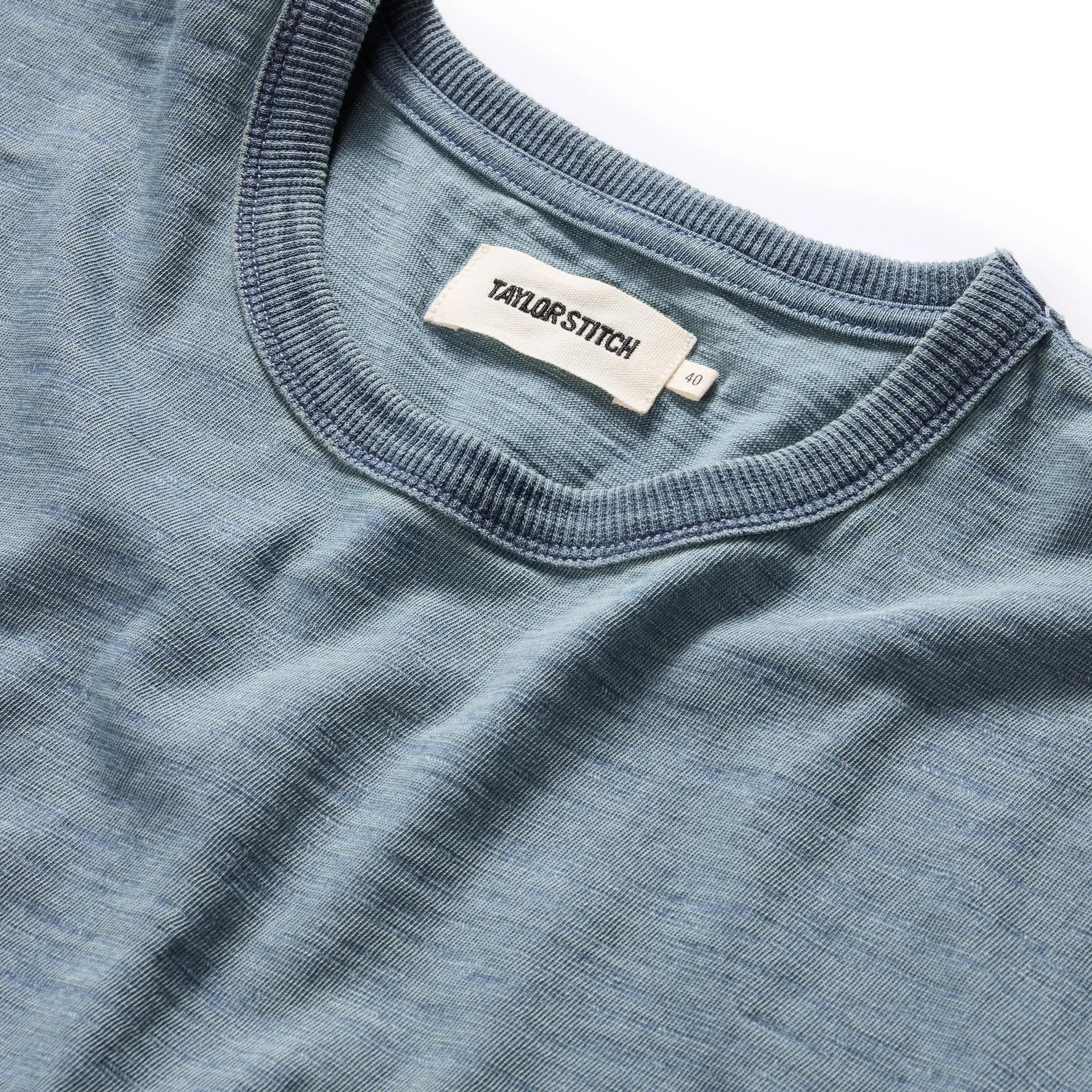The Organic Cotton Tee in Washed Indigo Travel Light Casual Essential Wear