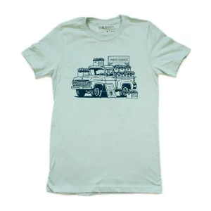 Layering Options SustainableManufacturing Flower Truck Tee-Dusty Blue